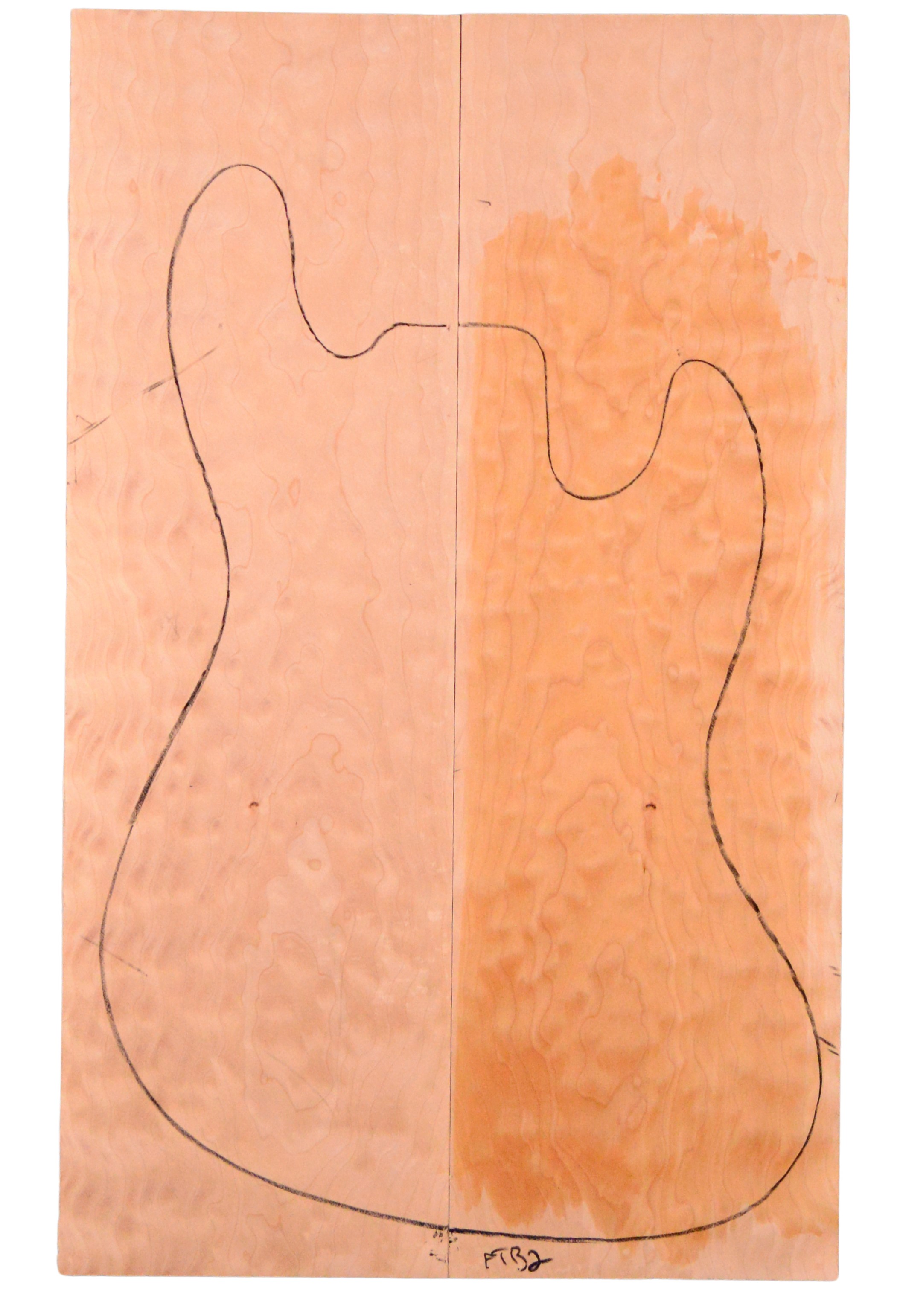 Maple (Big Leaf) GuitarSolidBodyTopATC M2843.G.058