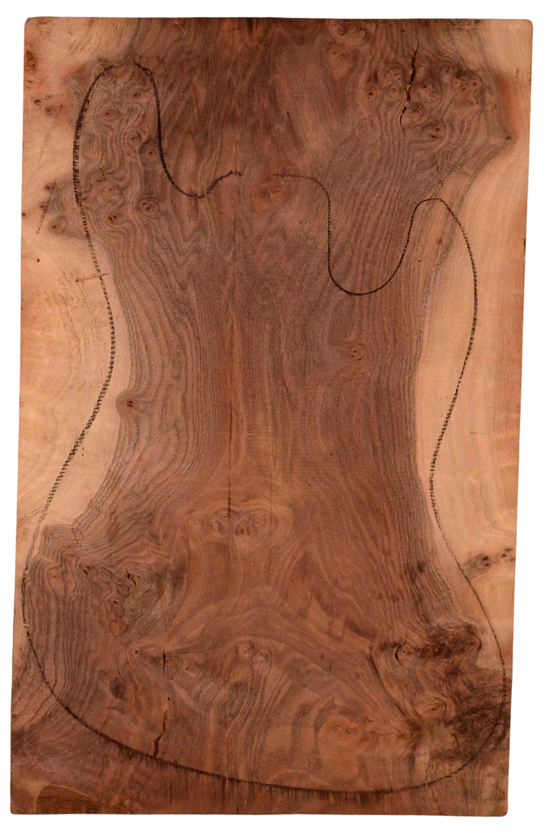 Walnut (Claro) GuitarSolidBodyTopATC 15492.G.008