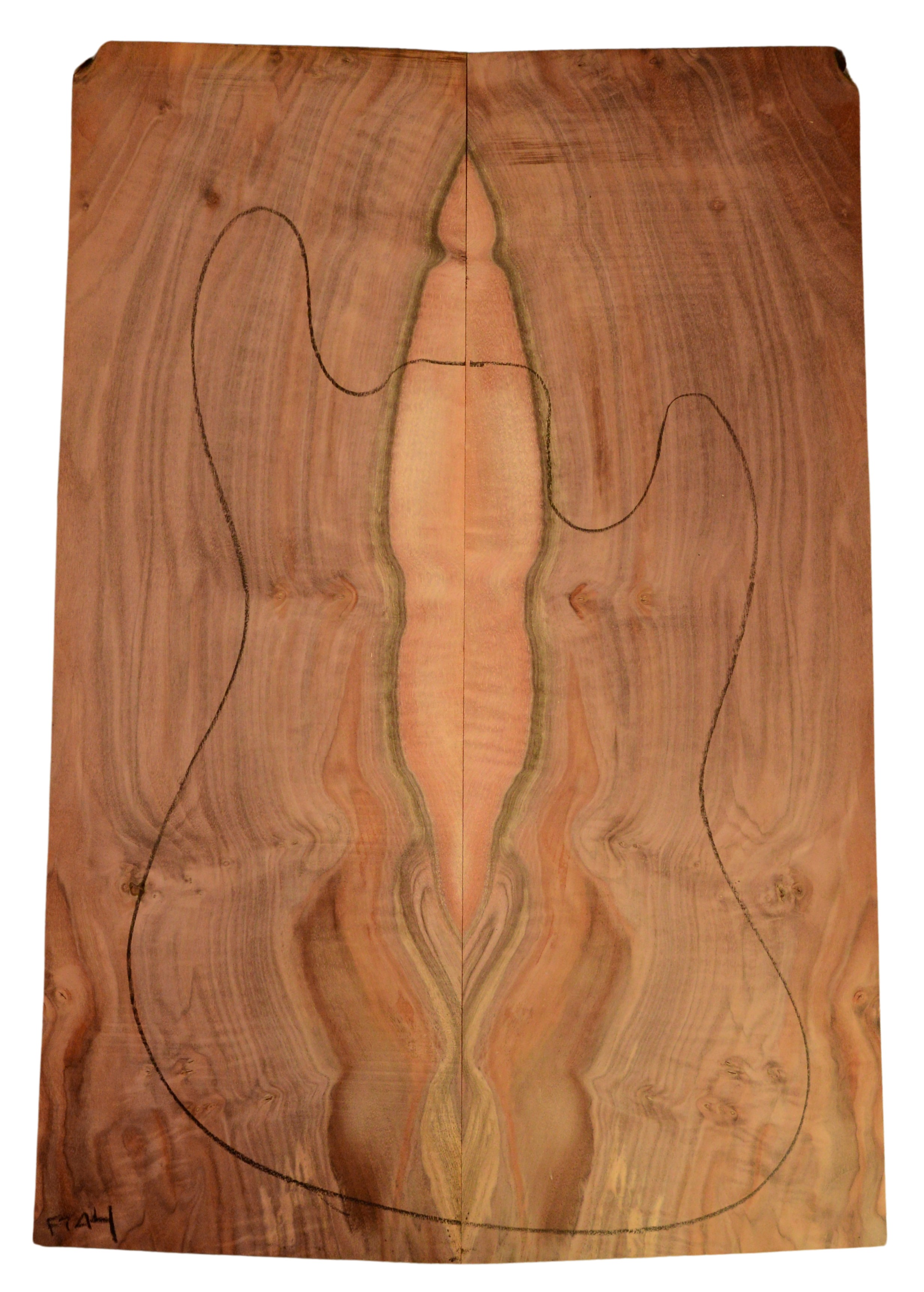 Walnut (Claro) GuitarSolidBodyTopATC 15492.G.016