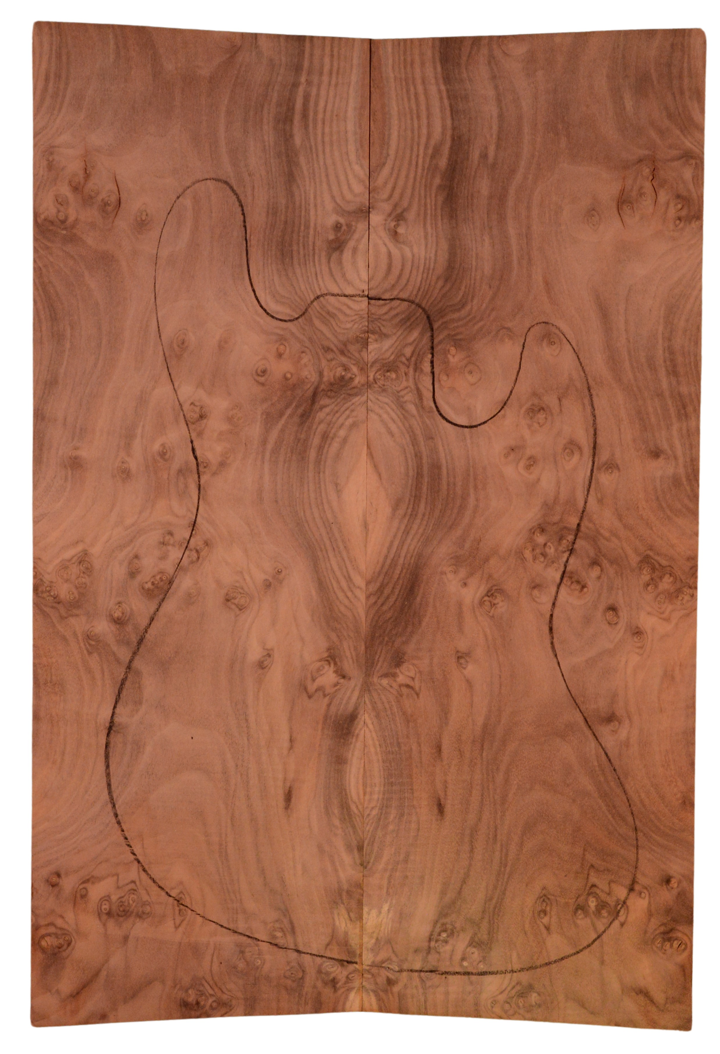 Walnut (Claro) GuitarSolidBodyTopATC 15492.G.017