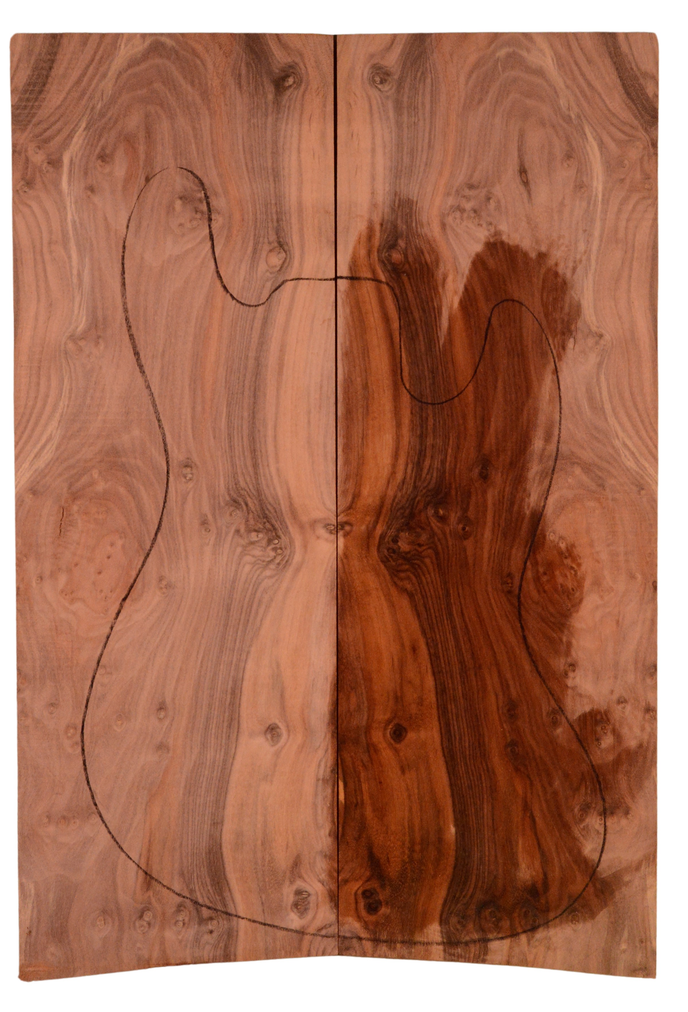 Walnut (Claro) GuitarSolidBodyTopATC 15492.G.022