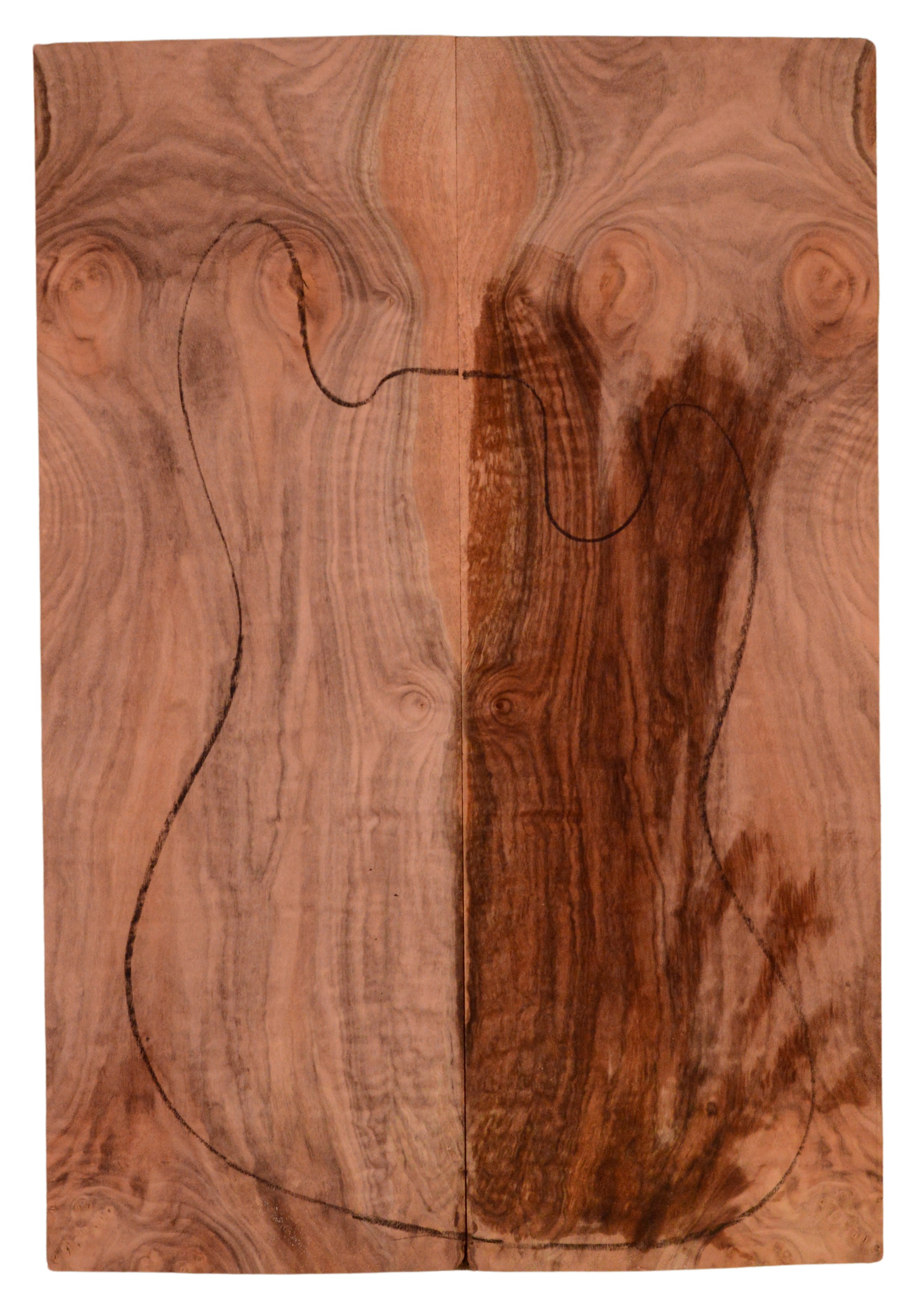 Walnut (Claro) GuitarSolidBodyTopATC 15492.G.023