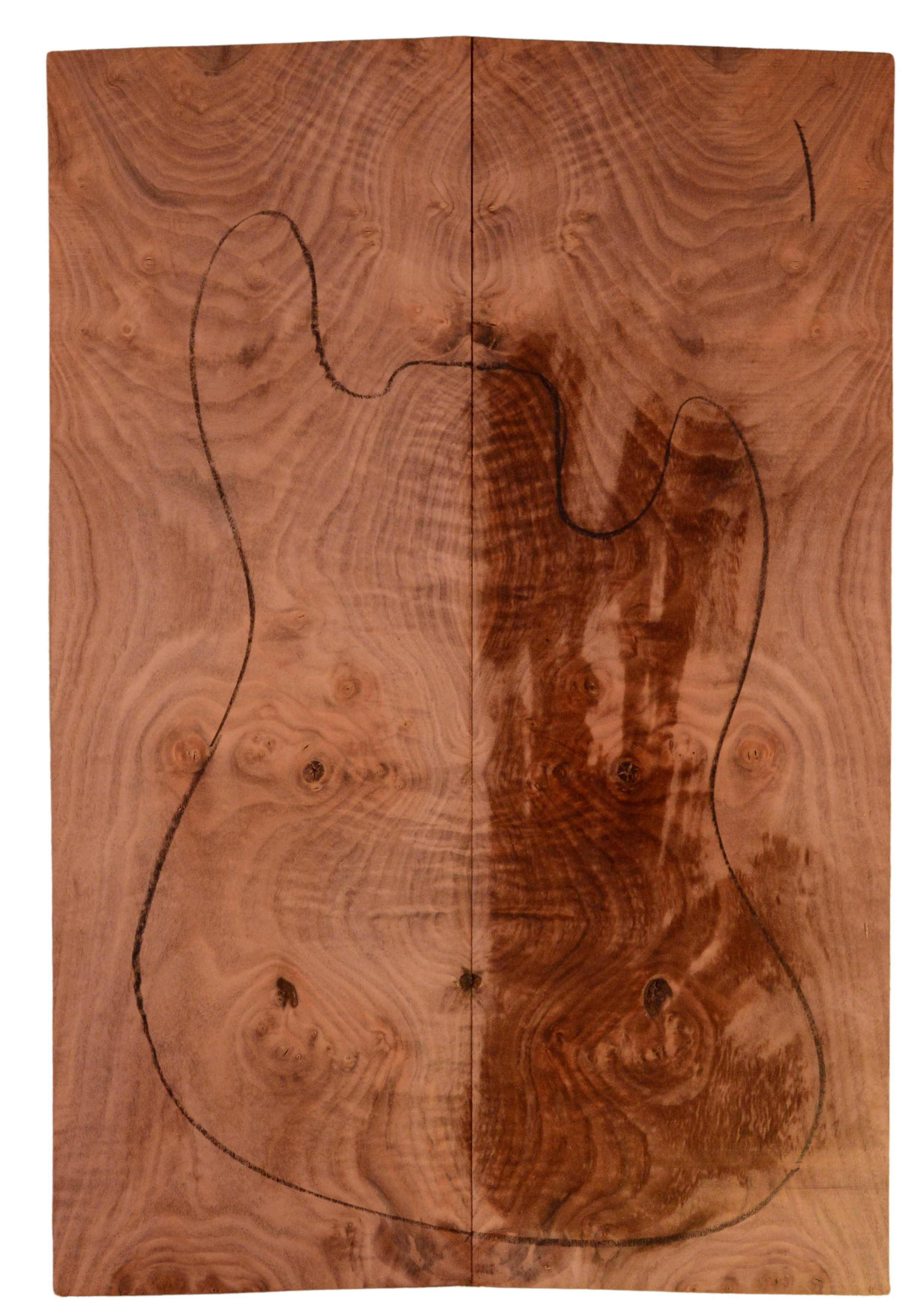 Walnut (Claro) GuitarSolidBodyTopATC 15492.G.024