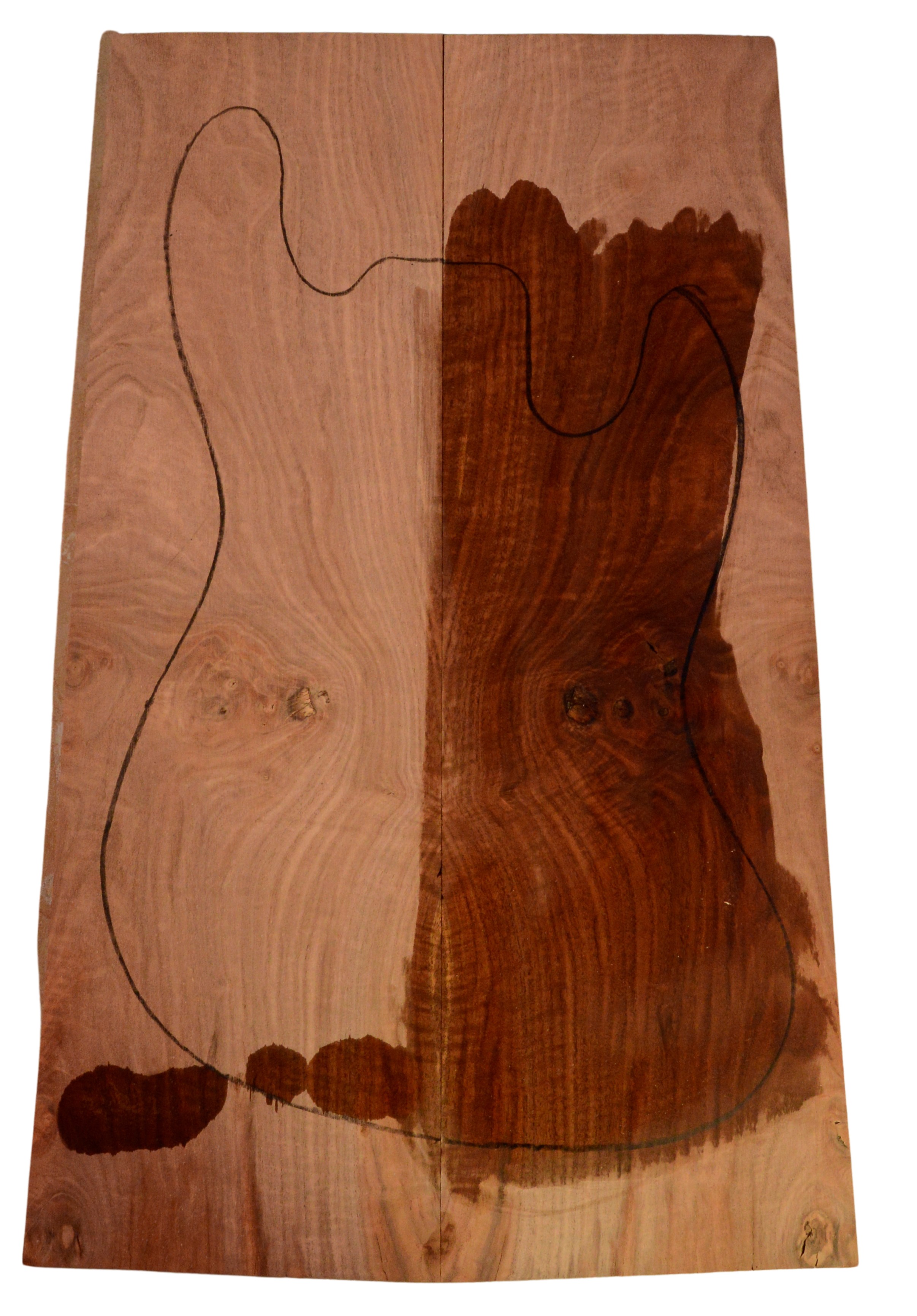 Walnut (Claro) GuitarSolidBodyTopATC 15492.G.026