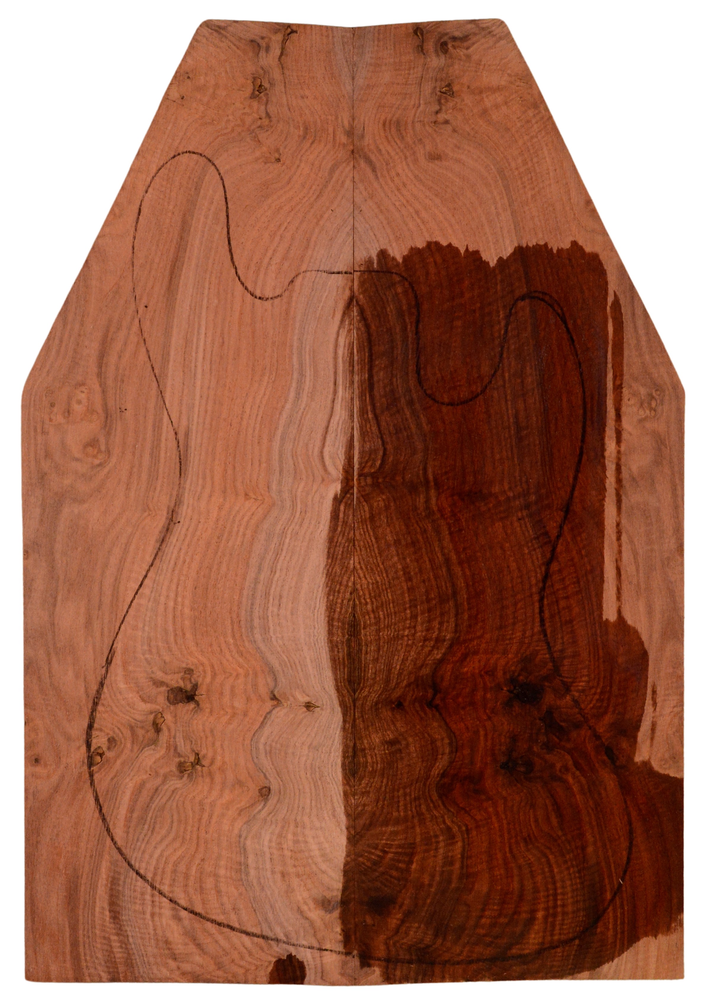 Walnut (Claro) GuitarSolidBodyTopATC 15492.G.028