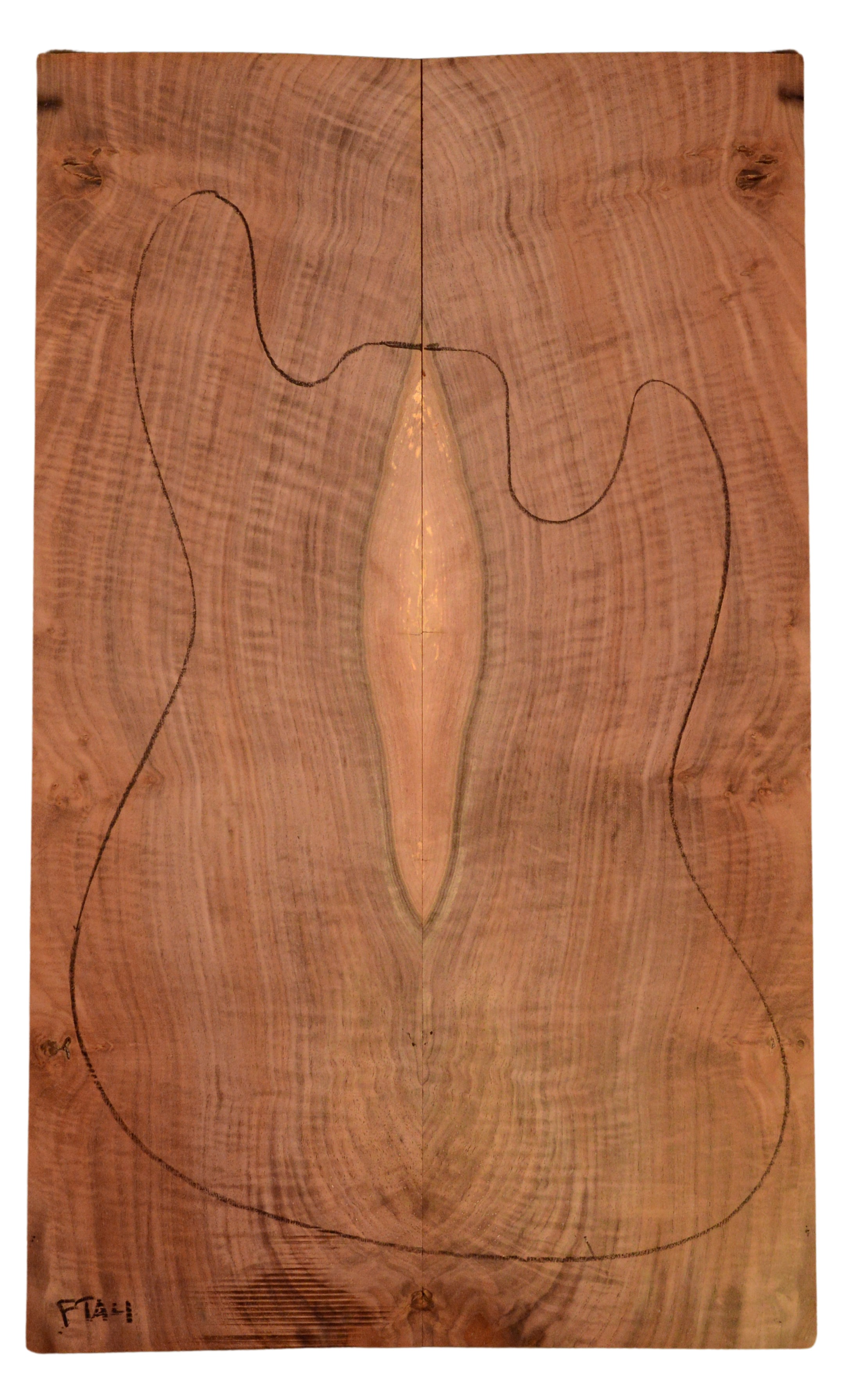 Walnut (Claro) GuitarSolidBodyTopATC 15492.G.042