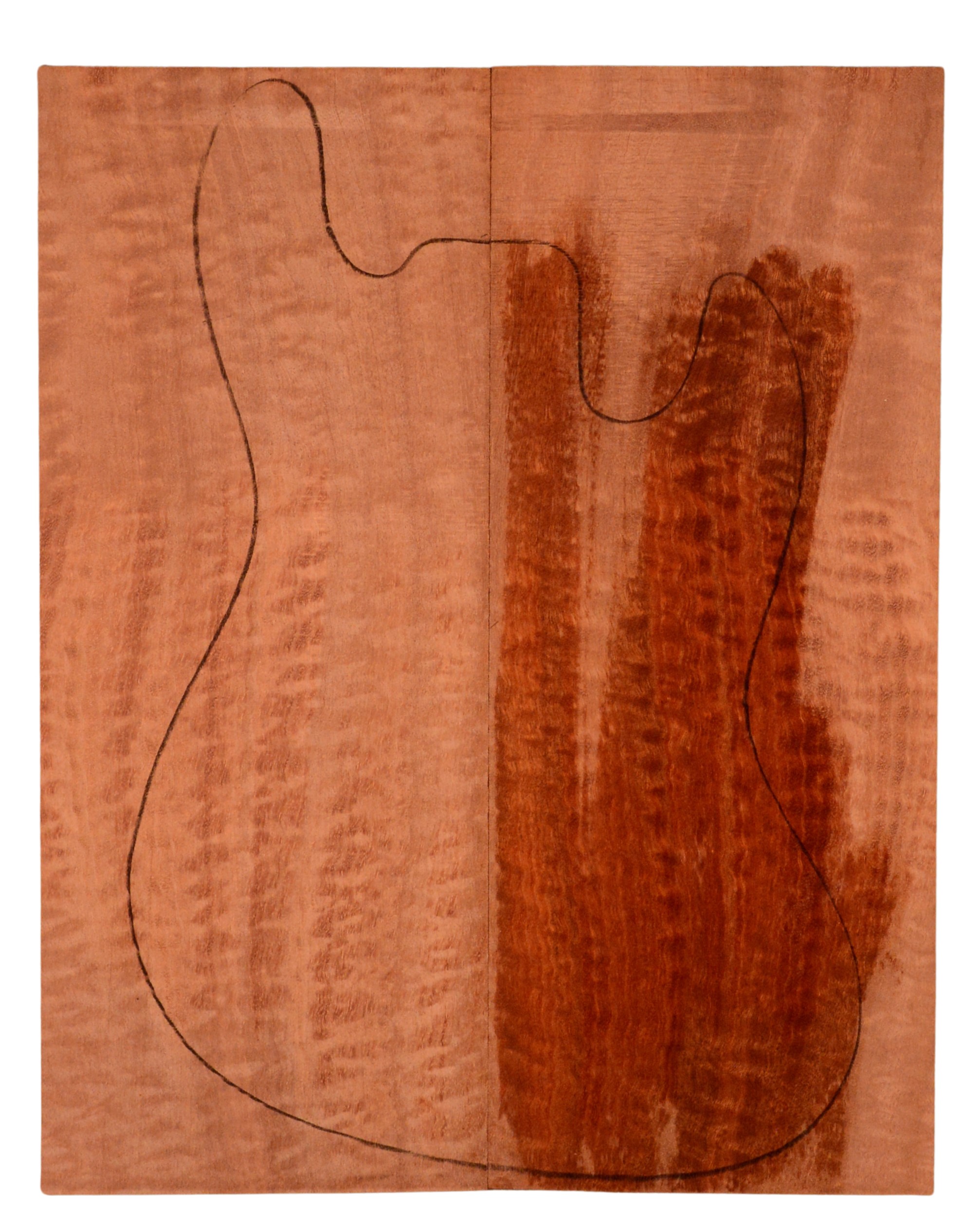 Sapele GuitarSolidBodyTopATC 15493.G.017