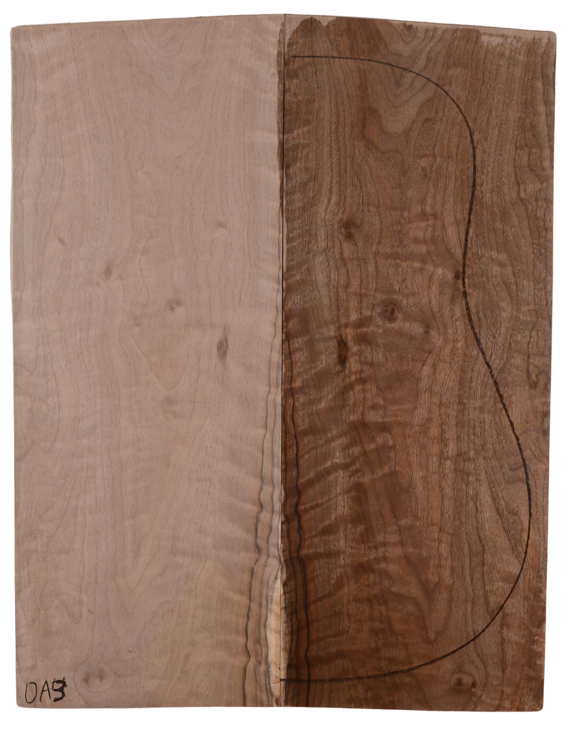 Walnut (English) GuitarBack2pcATC 22967.G.340