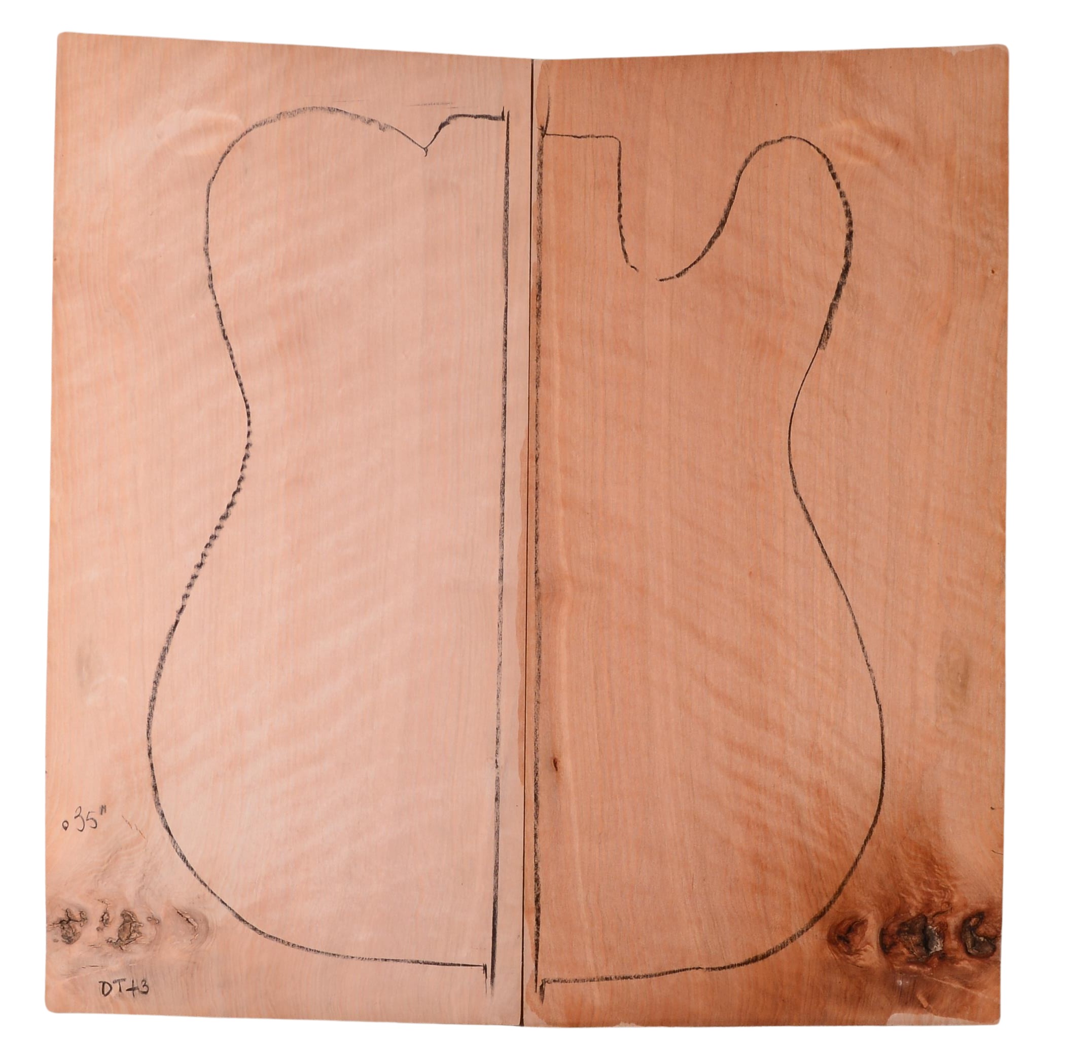 Myrtle (Tasmanian) GuitarSolidBodyTopATC 22969.G.051