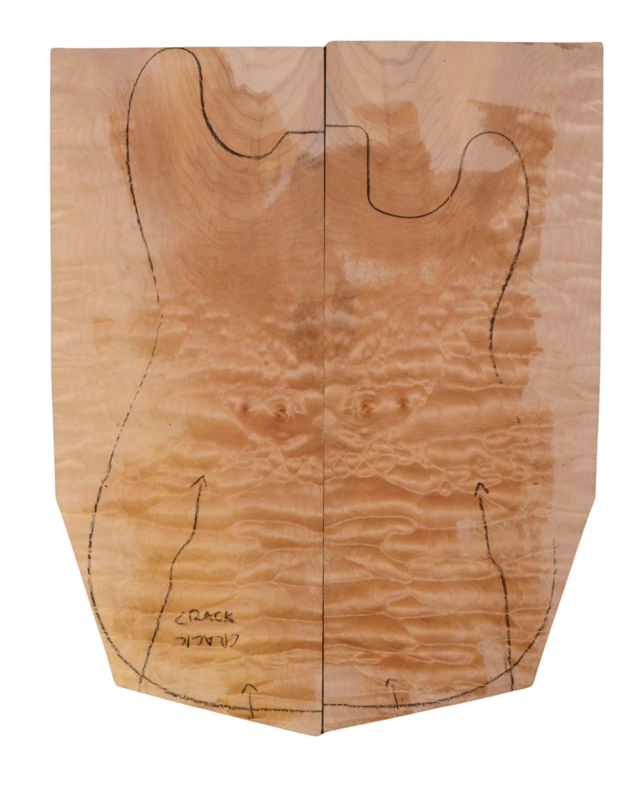 Maple (Big Leaf) GuitarSolidBodyTopATC 23965.G.019