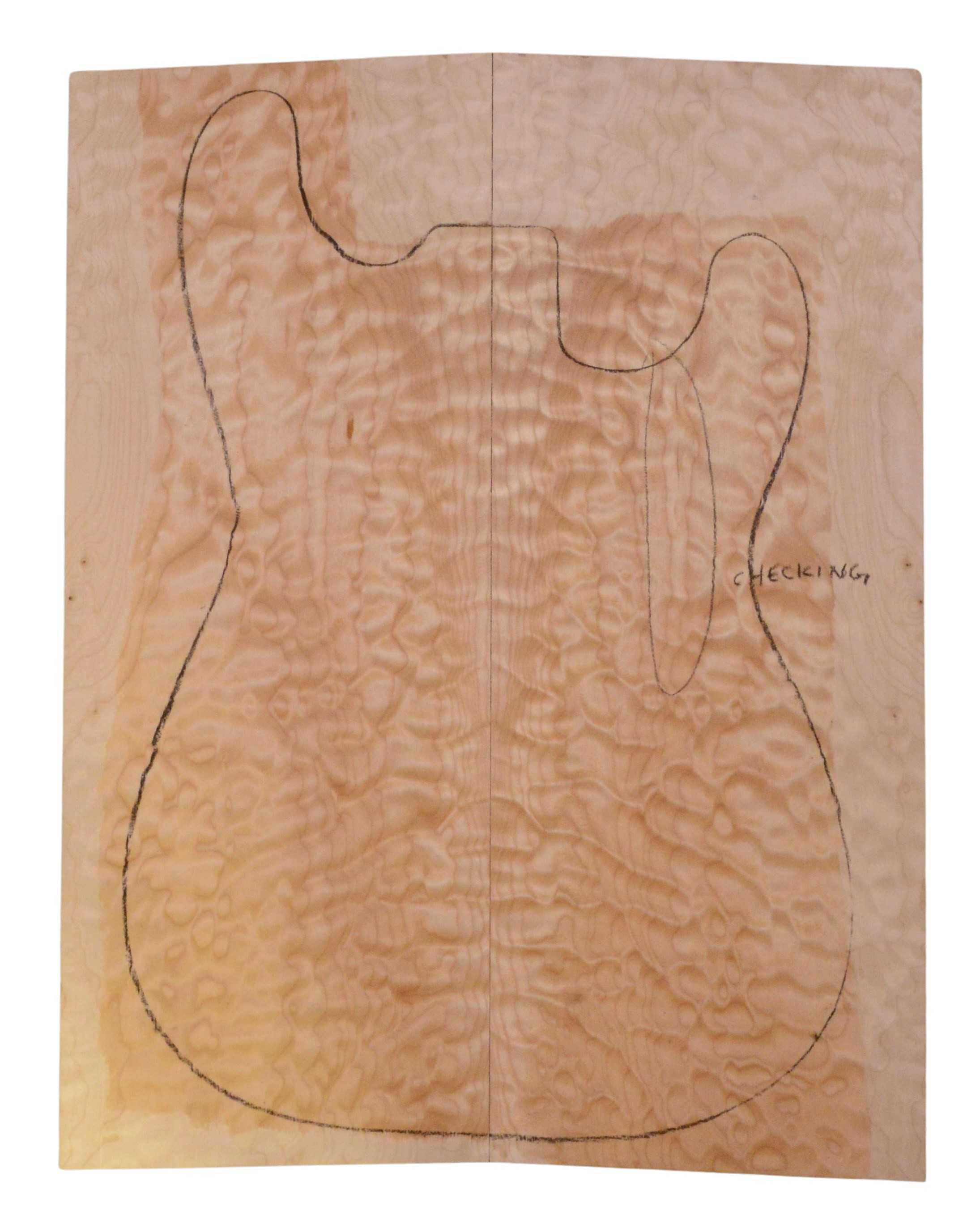 Maple (Big Leaf) GuitarSolidBodyTopATC 23965.G.052