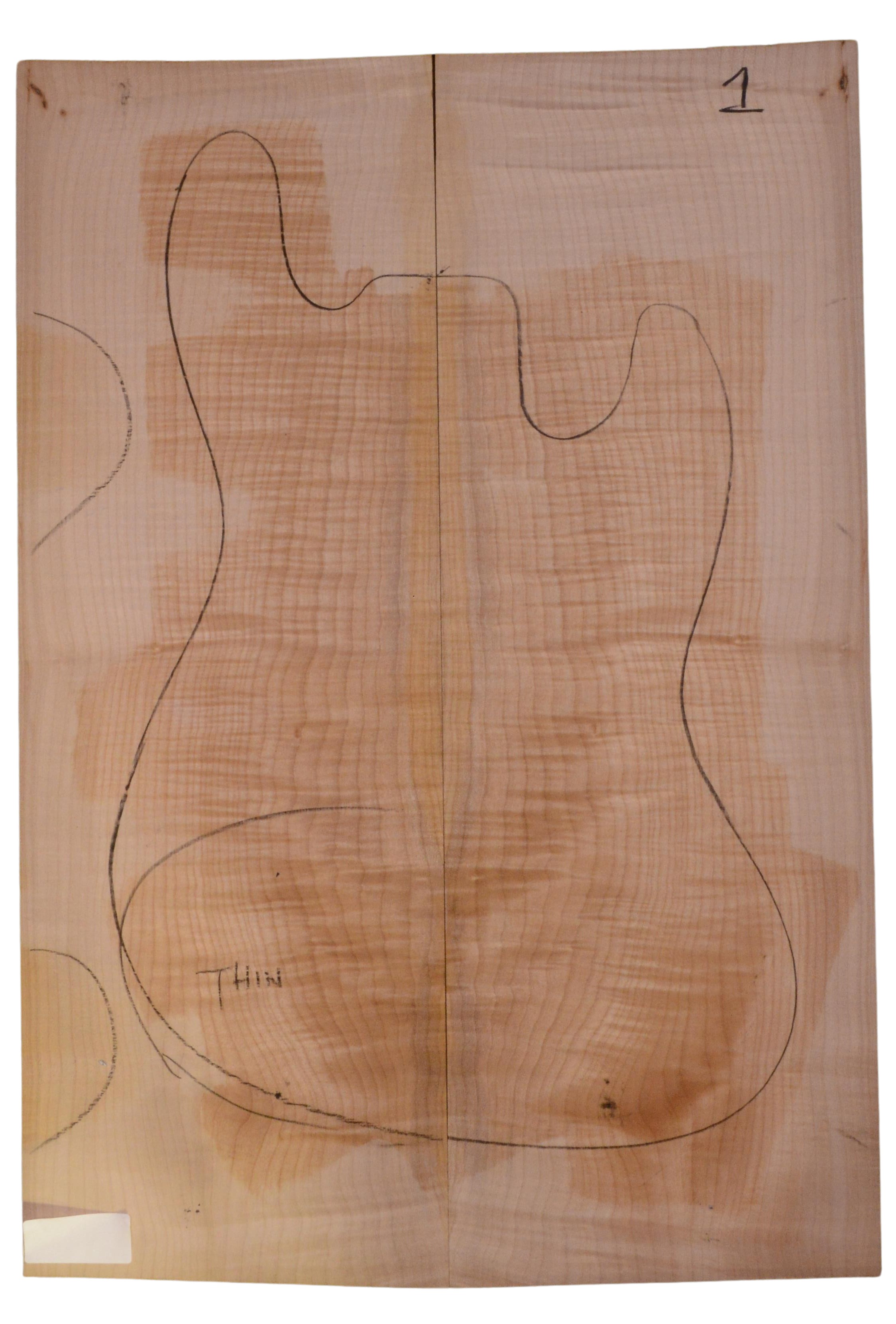 Maple (Big Leaf) GuitarSolidBodyTopATC 23966.G.008