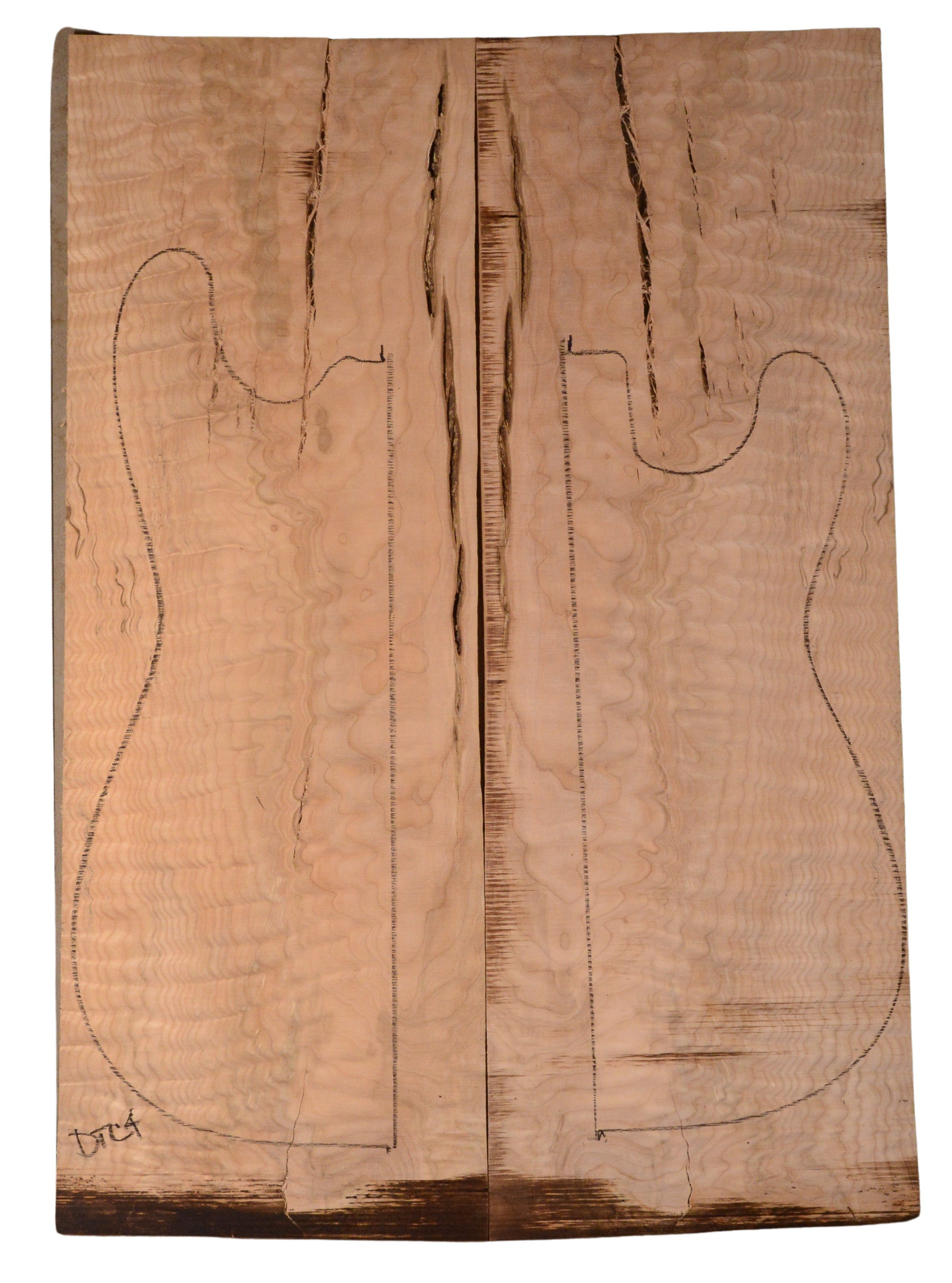 Maple (Big Leaf) GuitarSolidBodyTopATC BGLF1.G.007