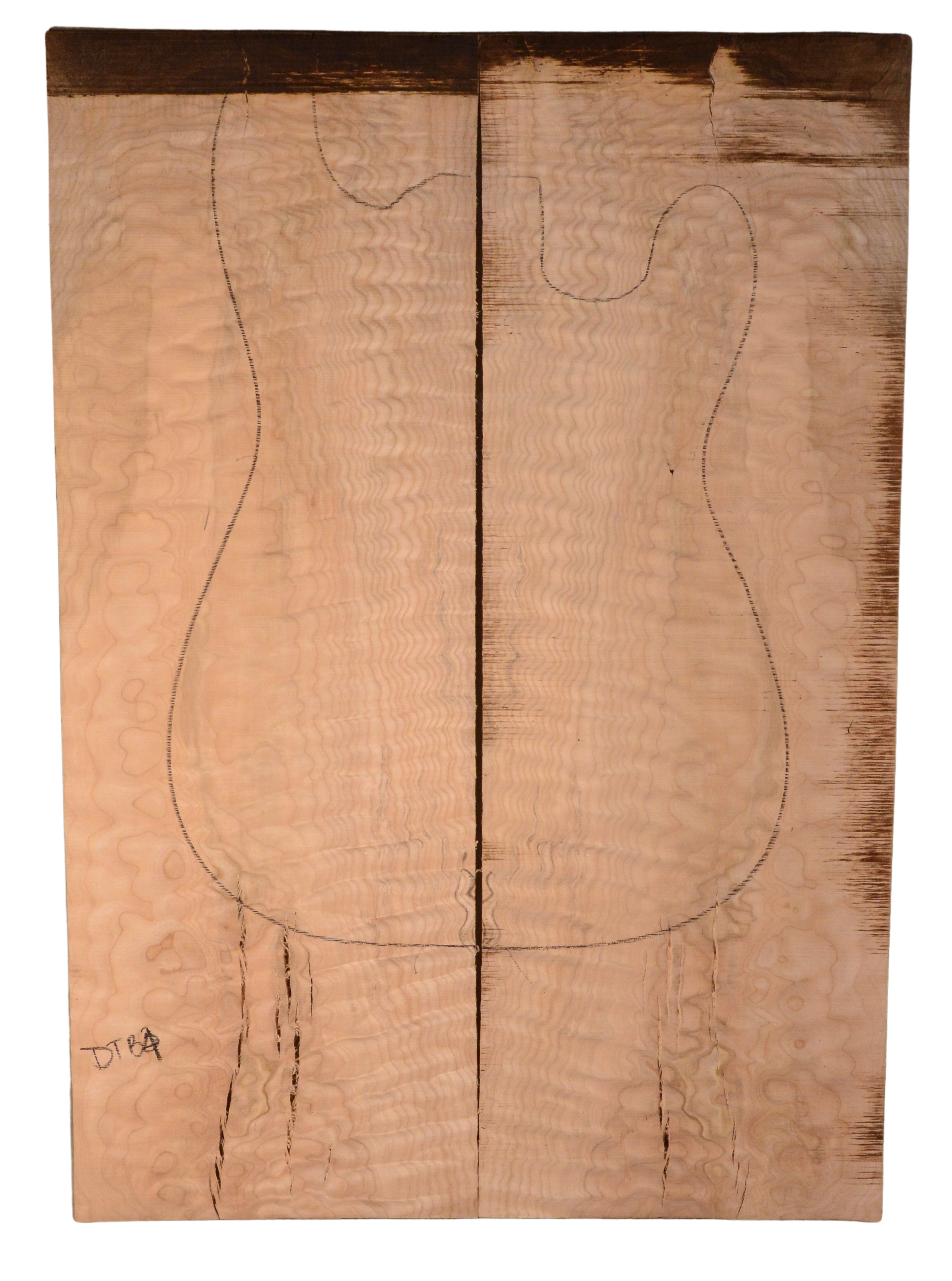 Maple (Big Leaf) GuitarSolidBodyTopATC BGLF1.G.008