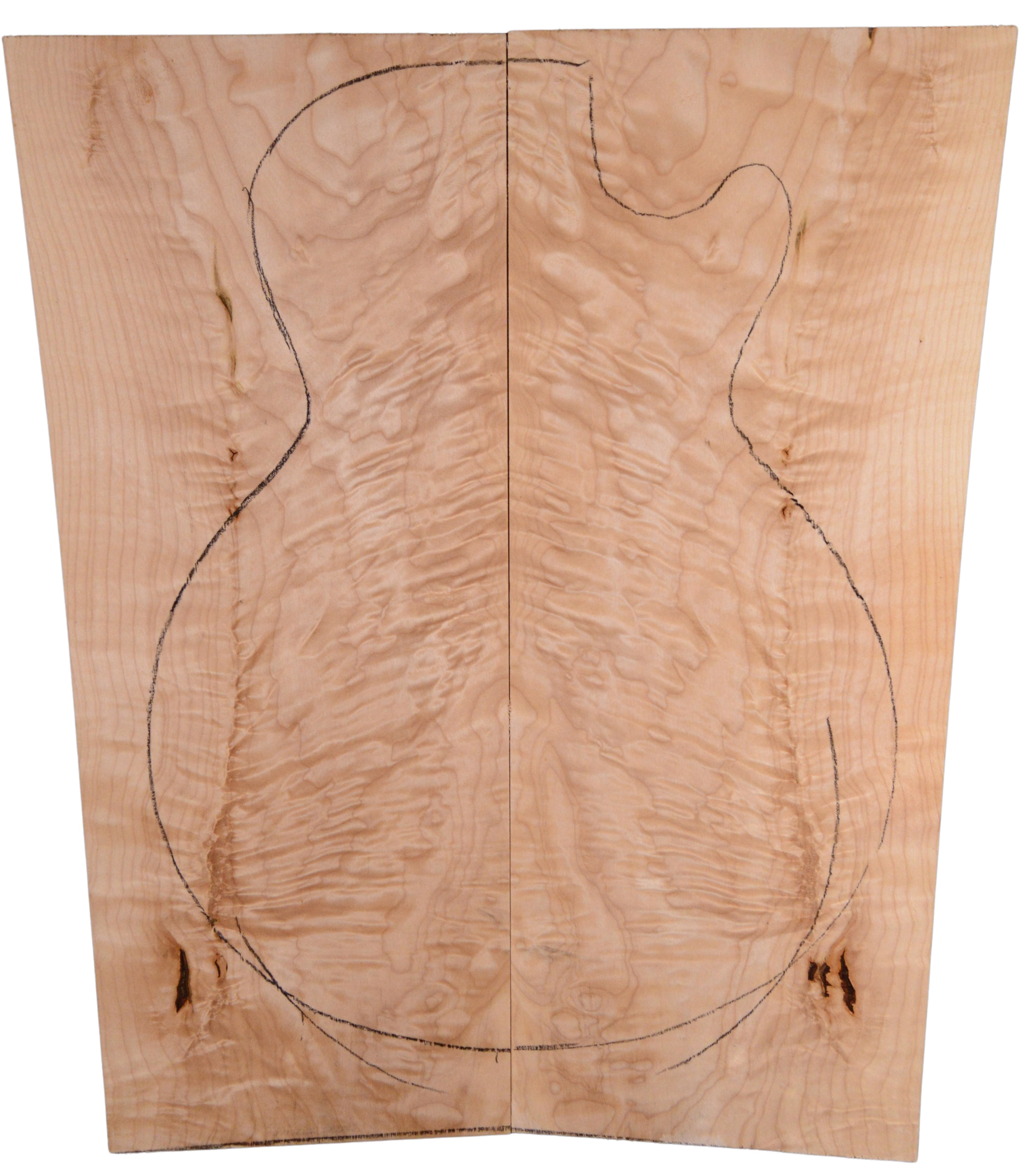 Maple (Big Leaf) GuitarSolidBodyTopATC BLMMX.G.044