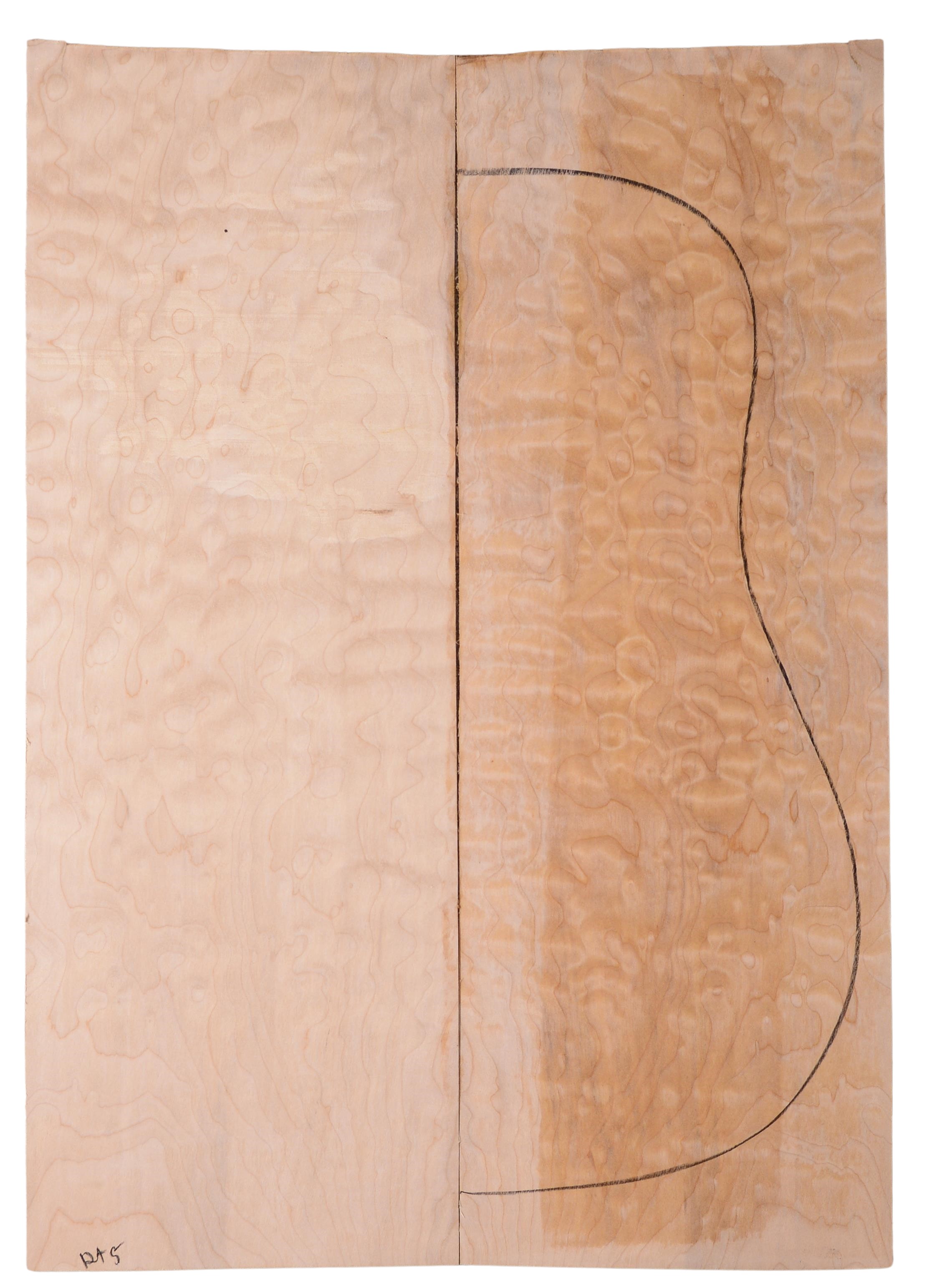 Maple (Big Leaf) GuitarBack2pcATC C3370.G.011