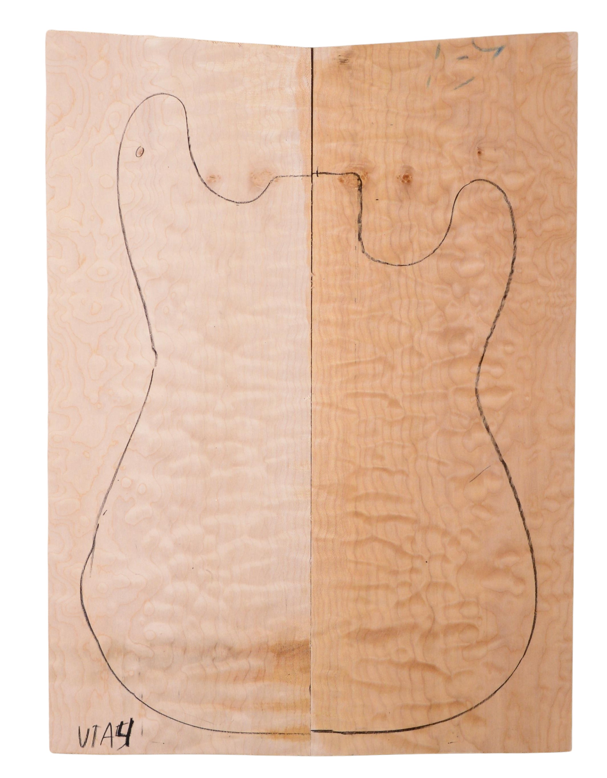 Maple (Big Leaf) GuitarSolidBodyTopATC C3370.G.091