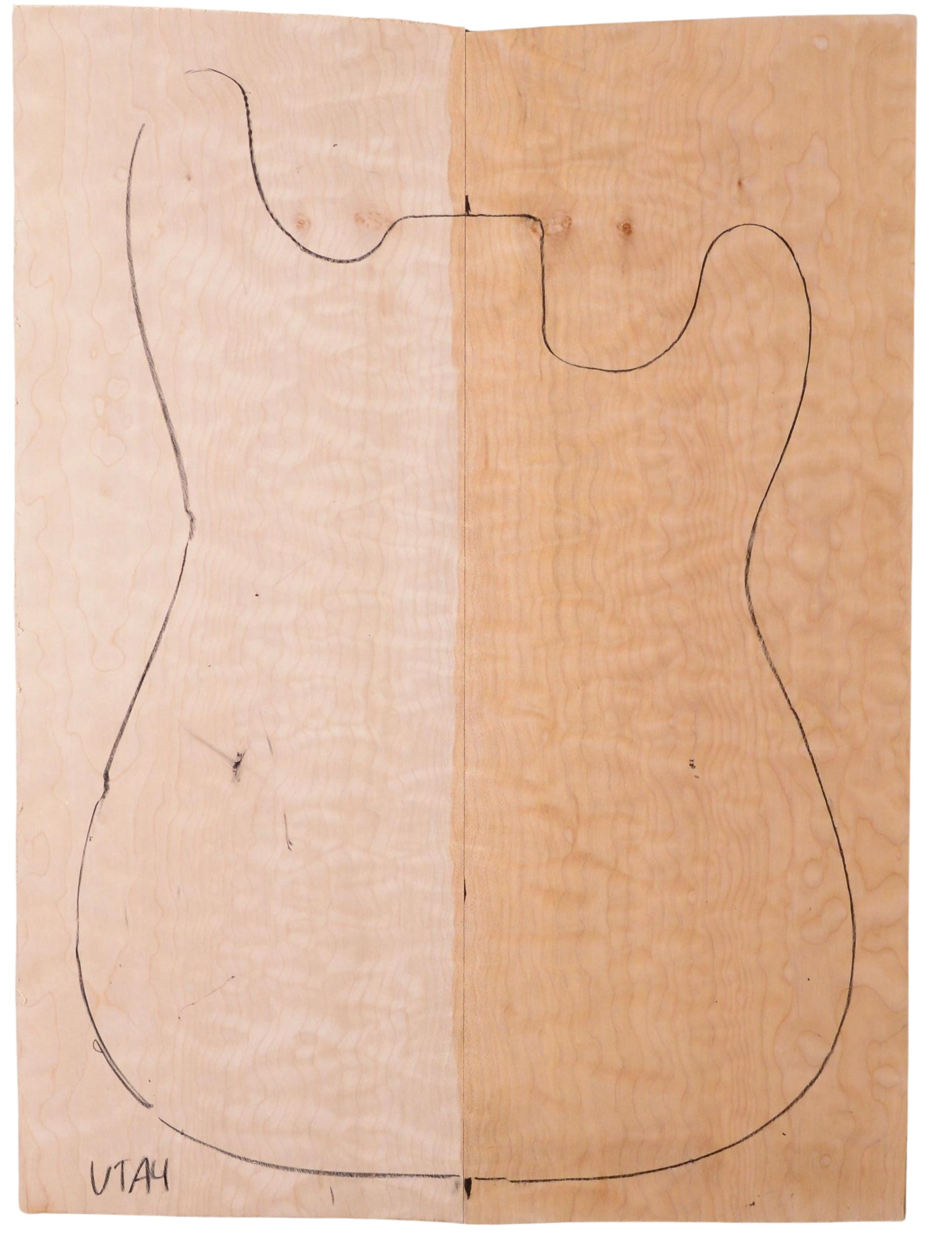 Maple (Big Leaf) GuitarSolidBodyTopATC C3370.G.092