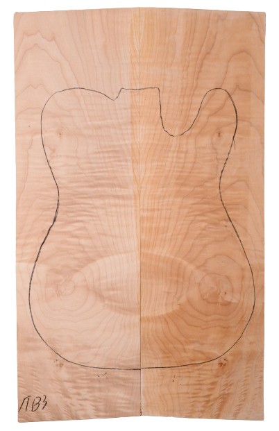 Maple (Big Leaf) GuitarSolidBodyTopATC C3370.G.117