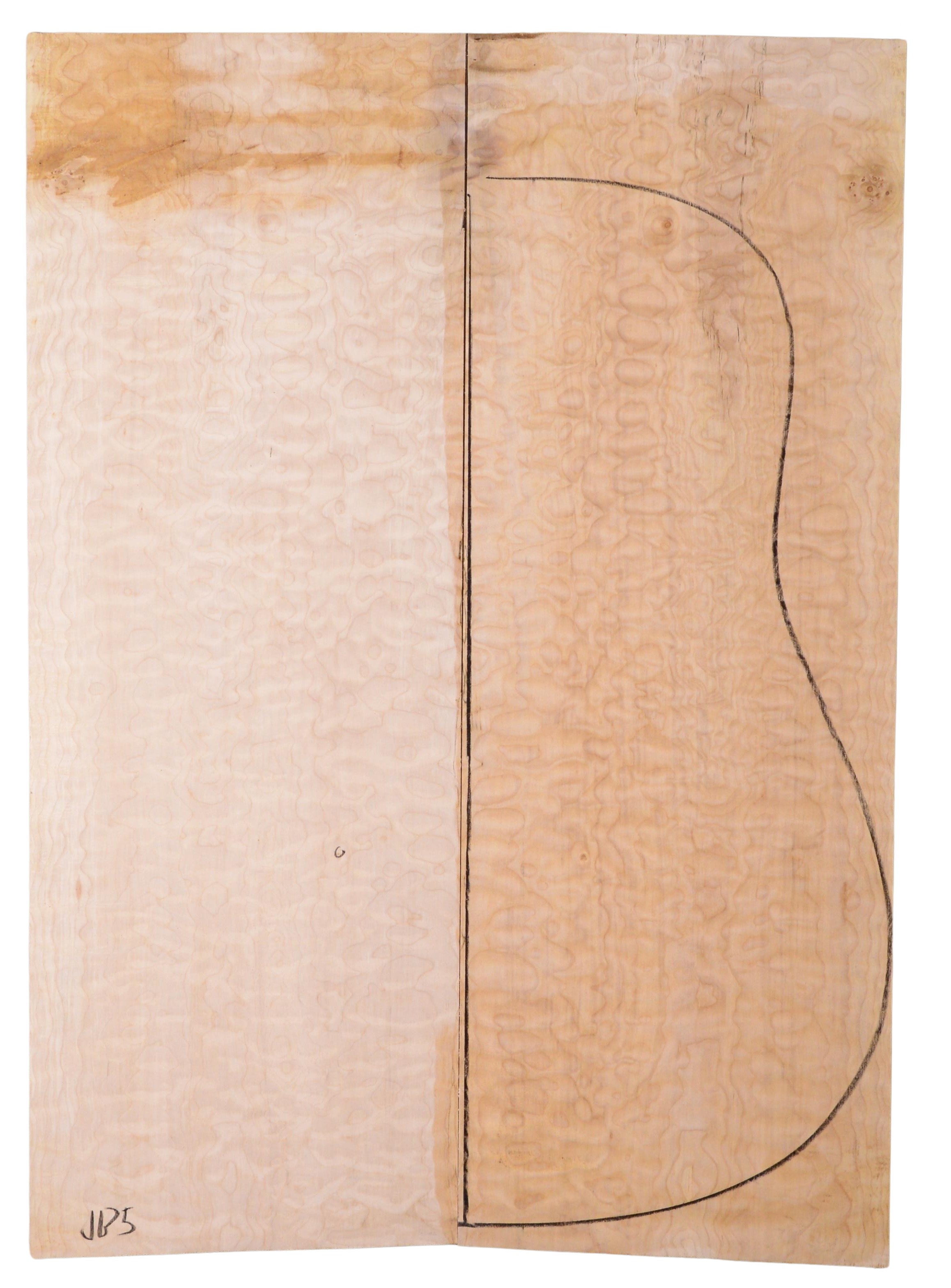 Maple (Big Leaf) GuitarBack2pcATC C3370.G.128