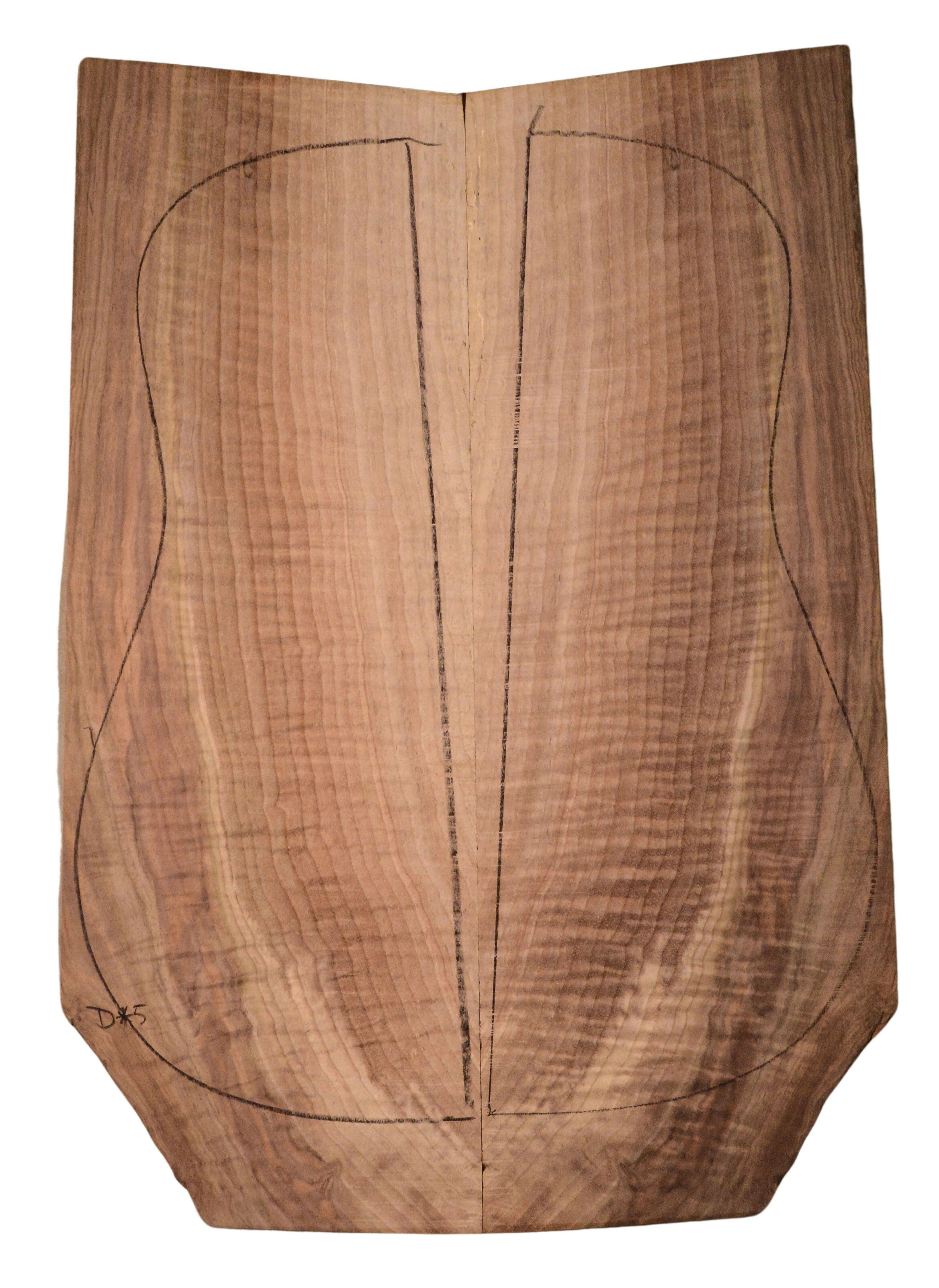 Walnut (Claro) GuitarBack2pcATC CLARO1.G.005