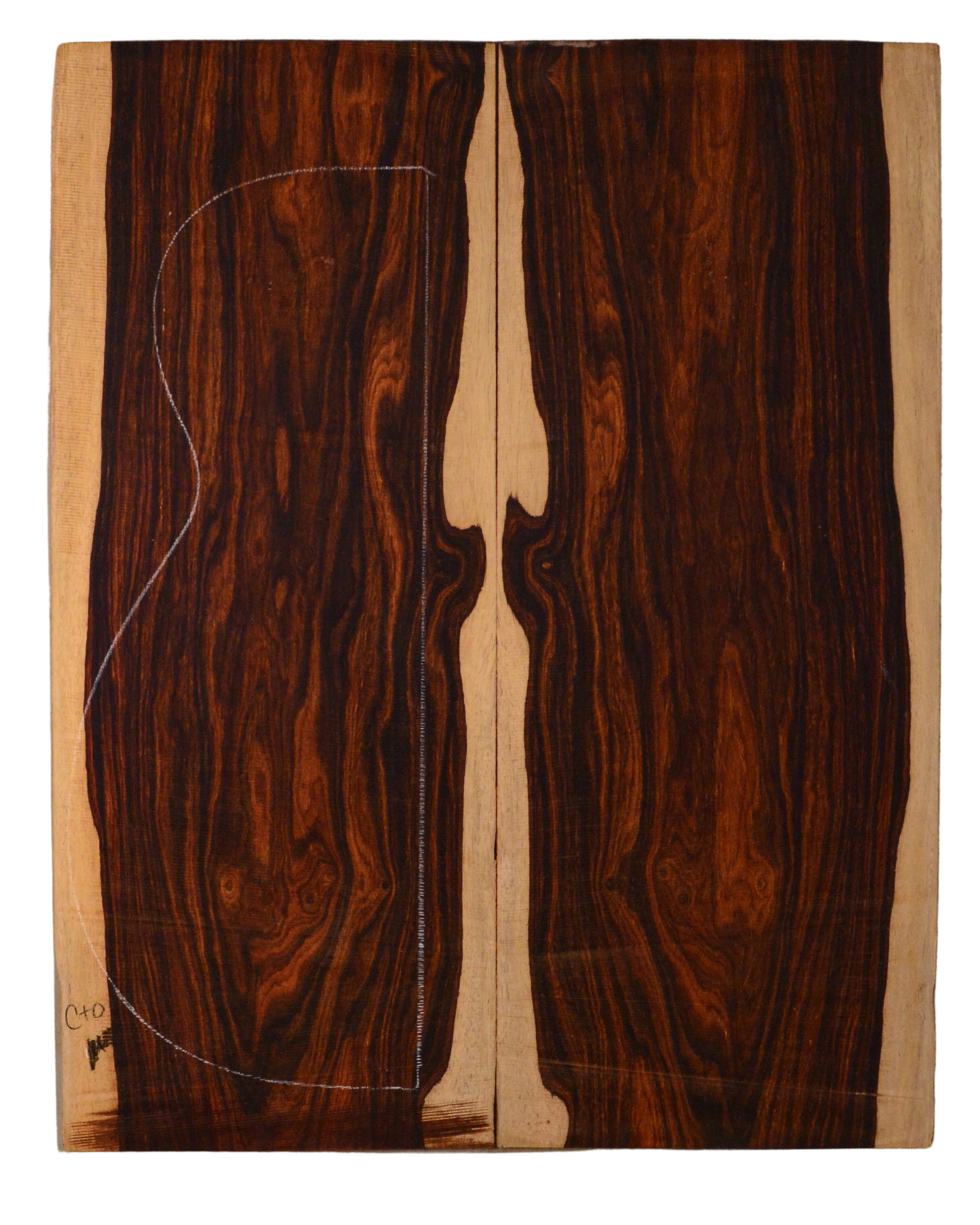 Cocobolo GuitarBack2pcATC COCO1.BBH.004