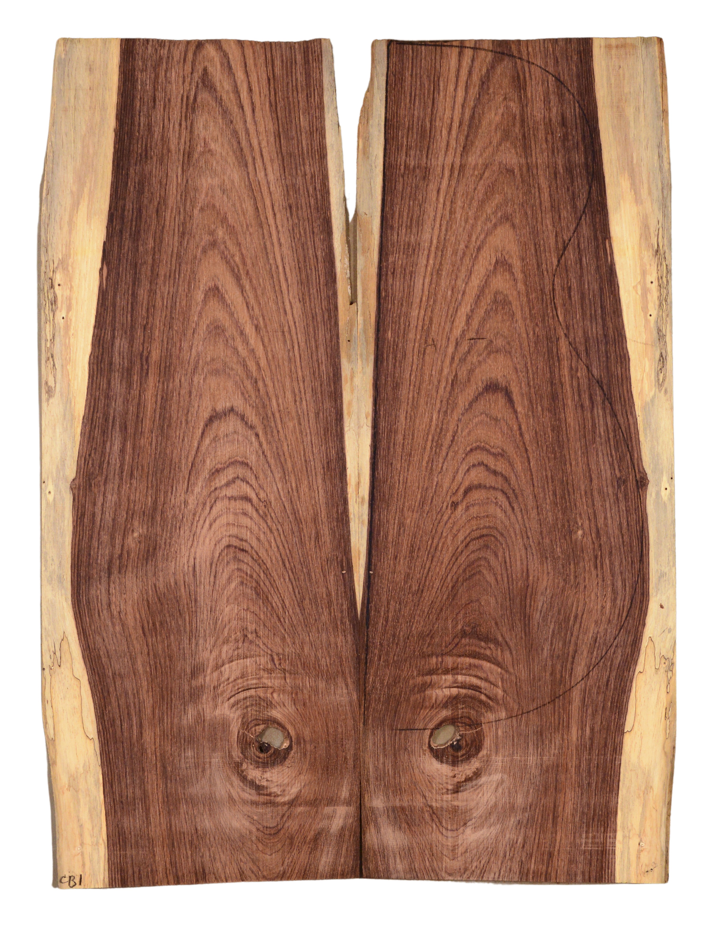 Rosewood (Honduras) GuitarBack2pcATC HONRW1.301