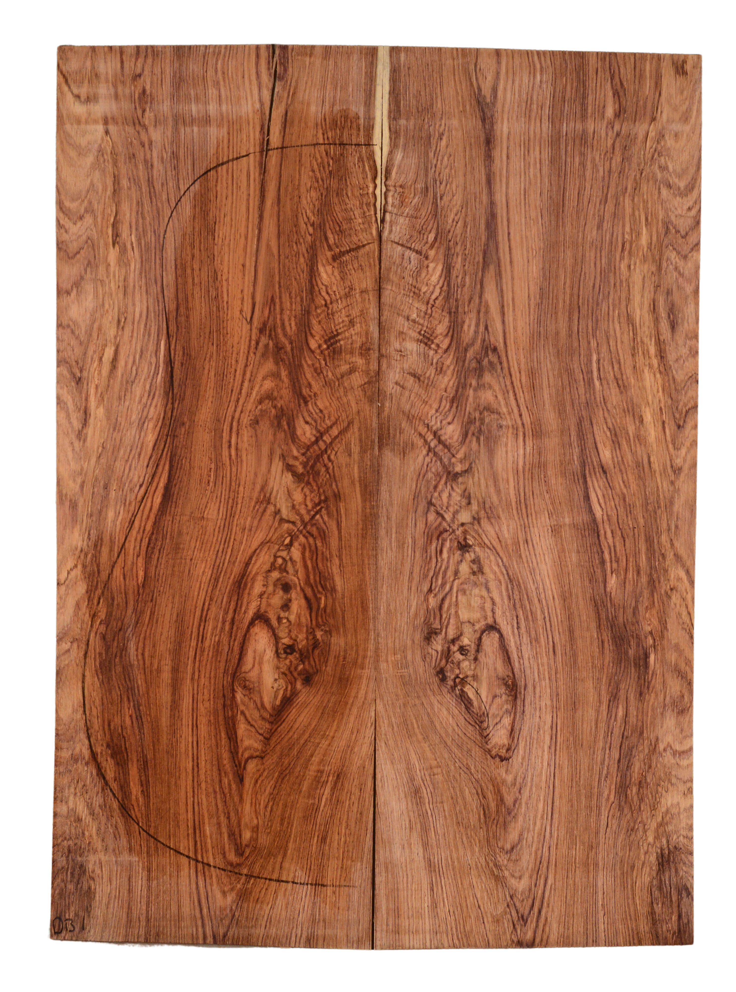 Rosewood (Honduras) GuitarBack2pcATC HONRW1.303