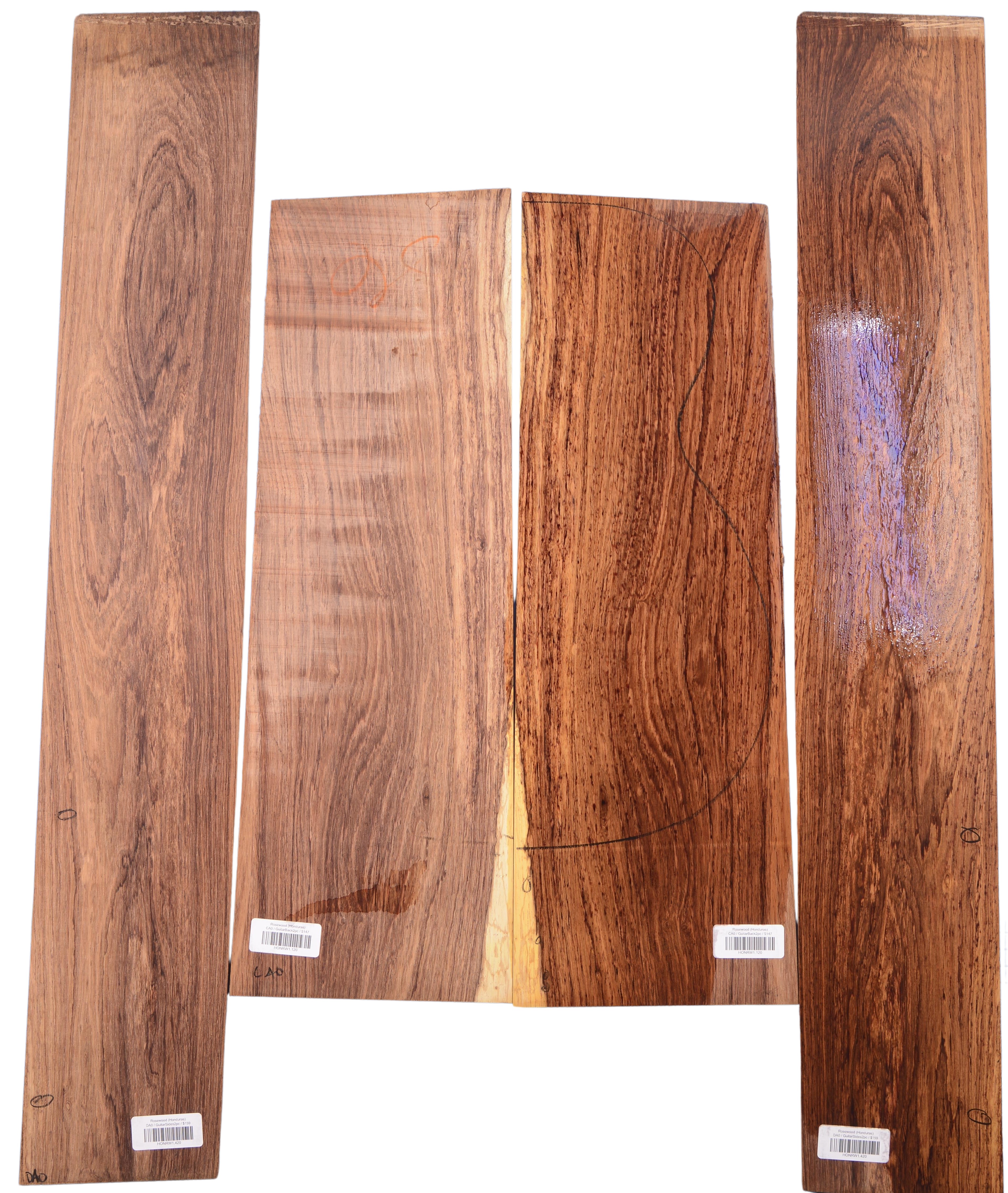 Rosewood (Honduras) GuitarSet4pcATC HONRW1.G.1028