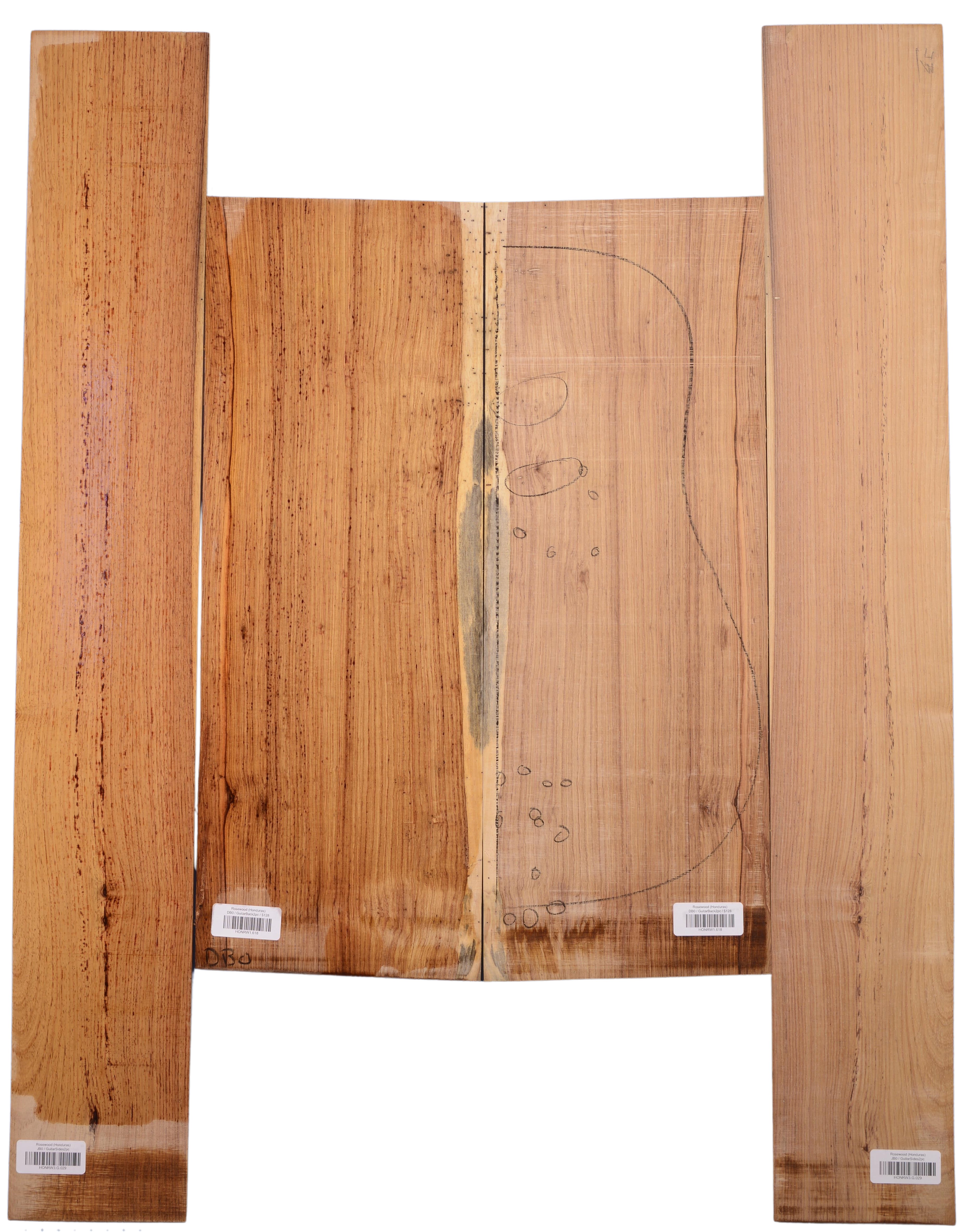 Rosewood (Honduras) GuitarSet4pcATC HONRW1.G.1047