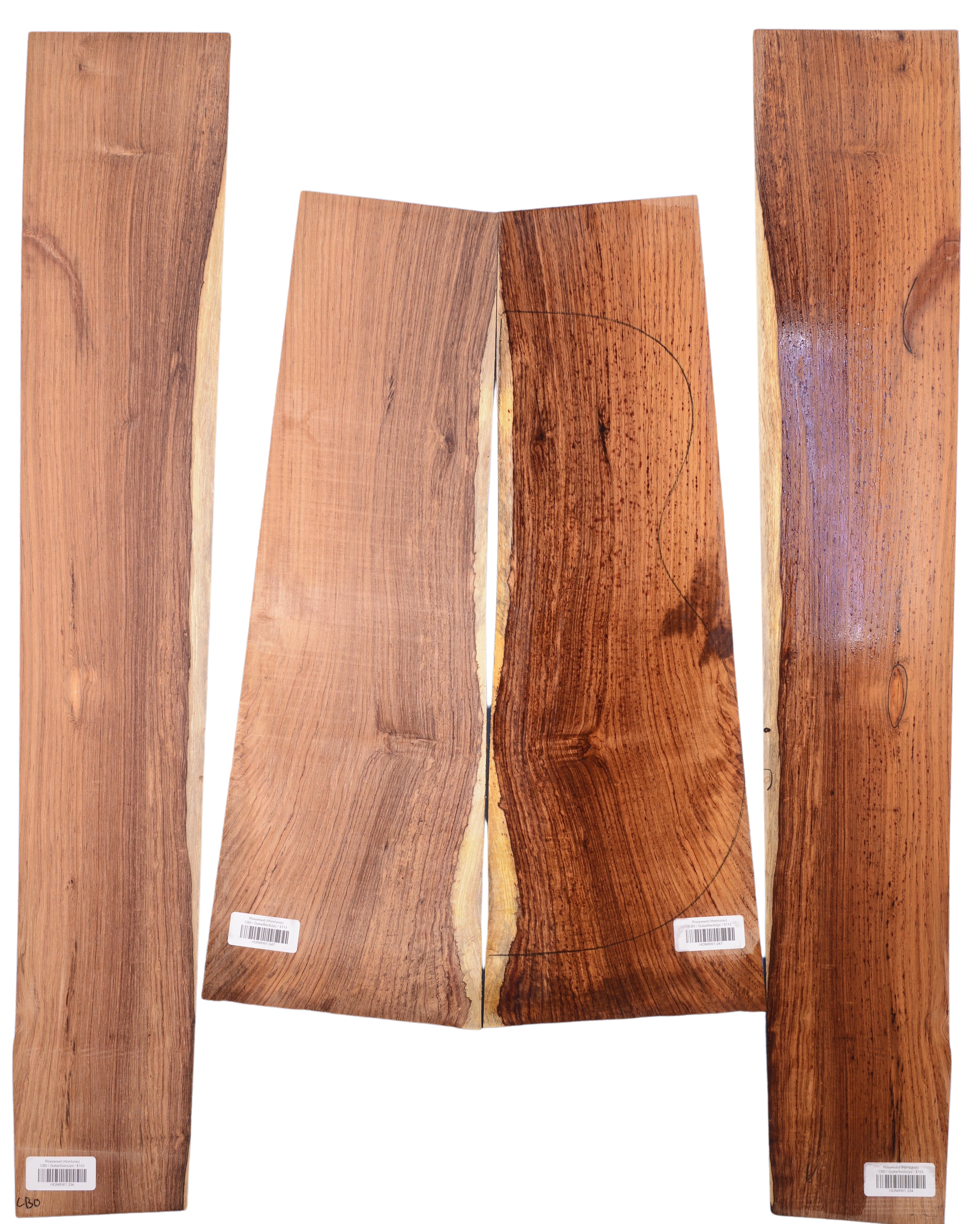 Rosewood (Honduras) GuitarSet4pcATC HONRW1.G.1048