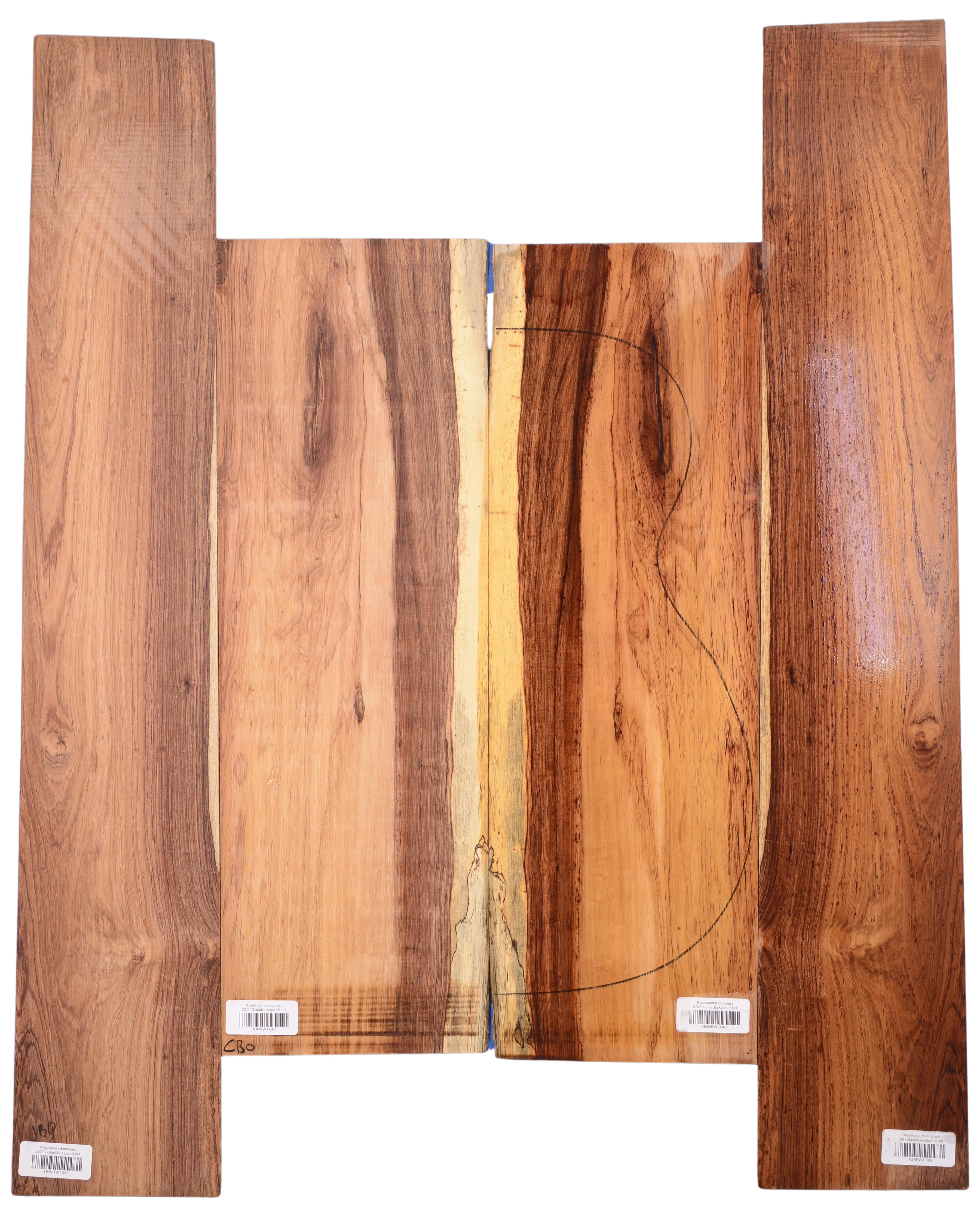 Rosewood (Honduras) GuitarSet4pcATC HONRW1.G.1057