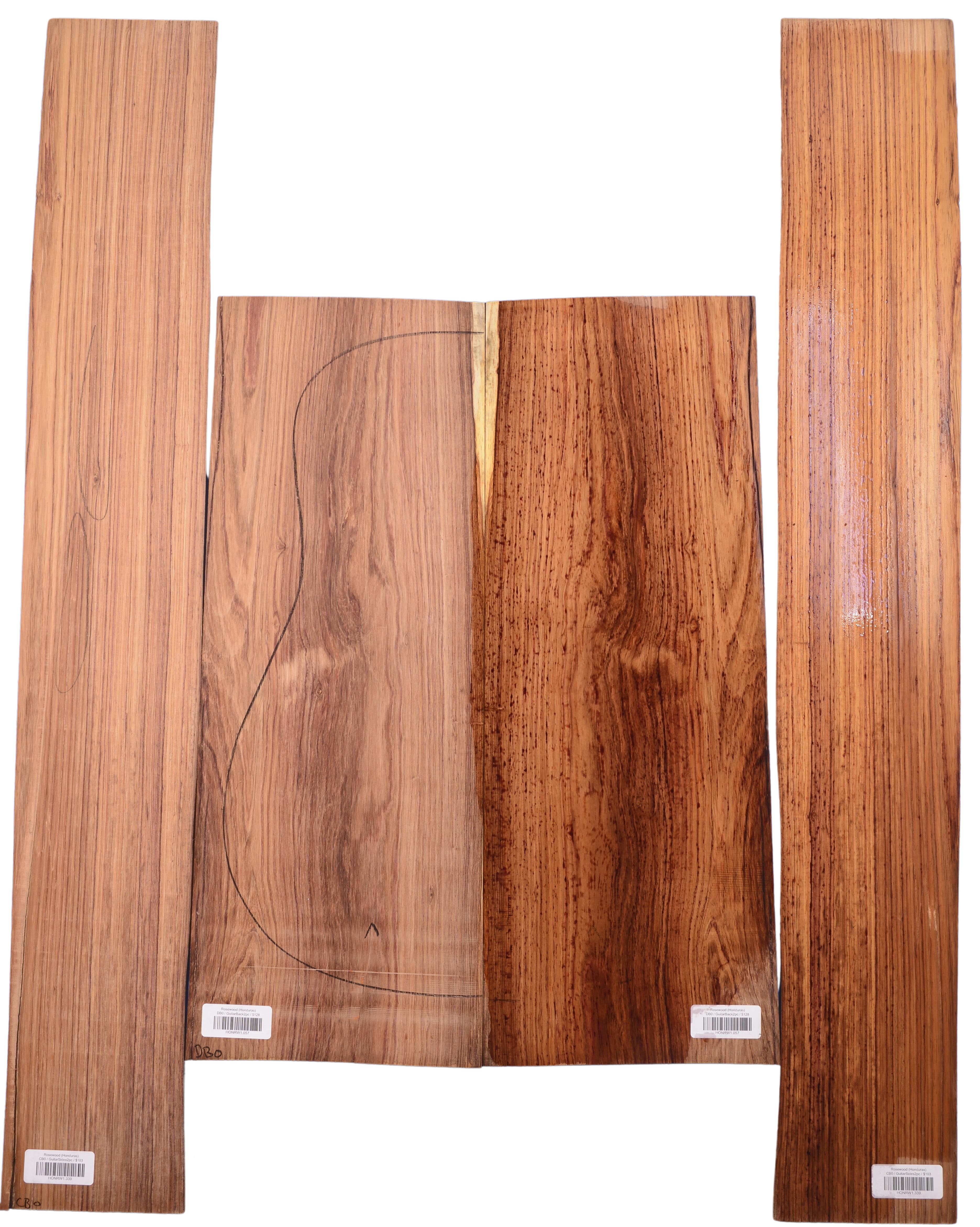 Rosewood (Honduras) GuitarSet4pcATC HONRW1.G.1059