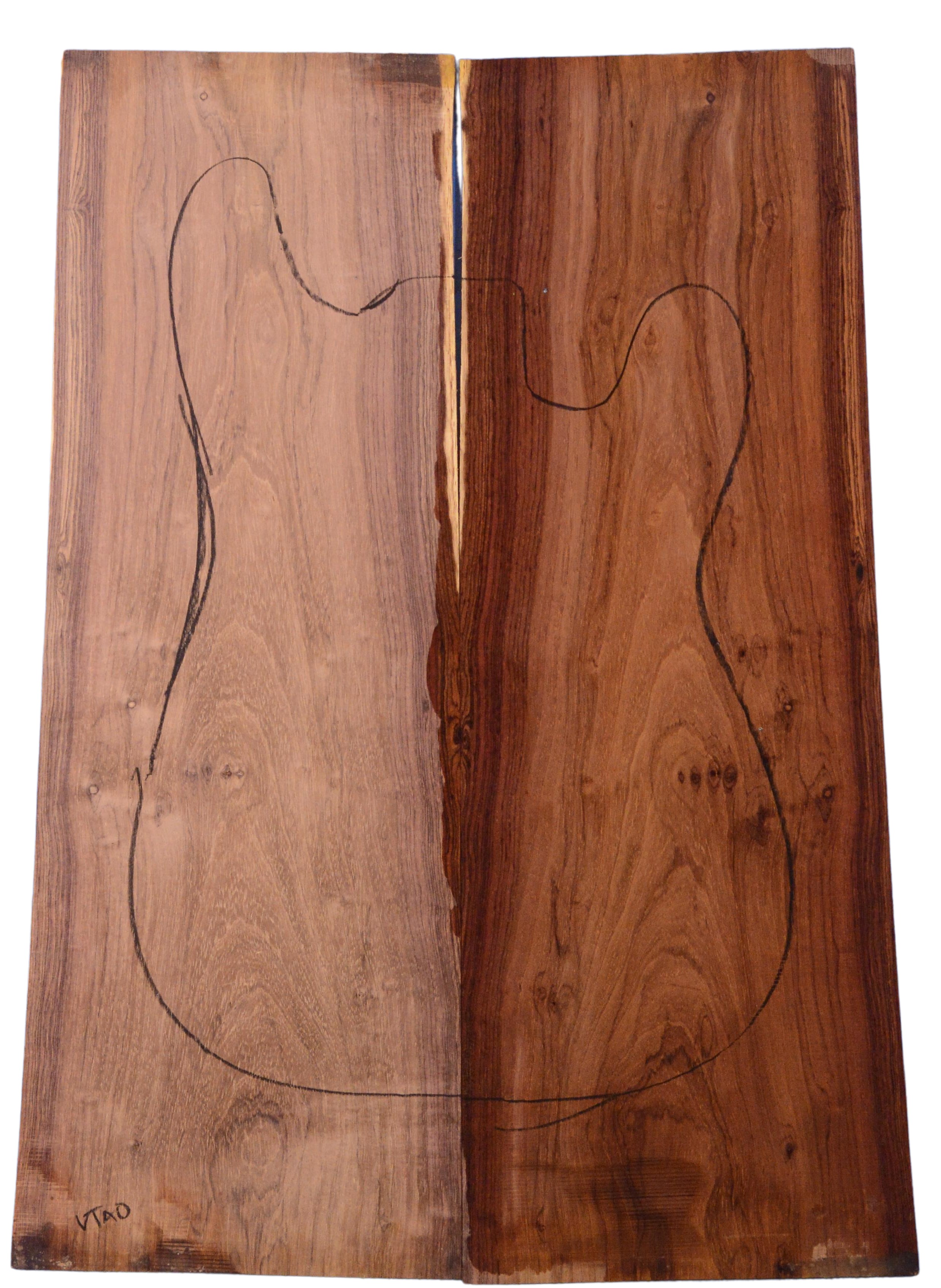 Rosewood (Honduras) GuitarSolidBodyTopATC HONRW1.G.1075