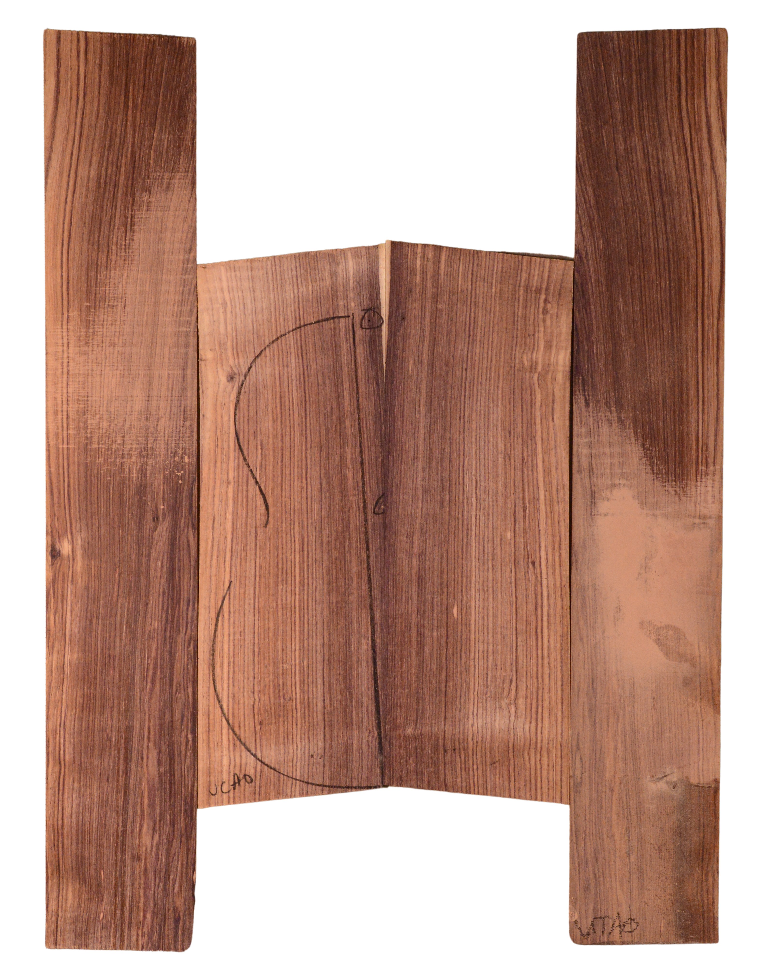 Rosewood (Honduras) UkeSet4pcATC HONRW1.G.770