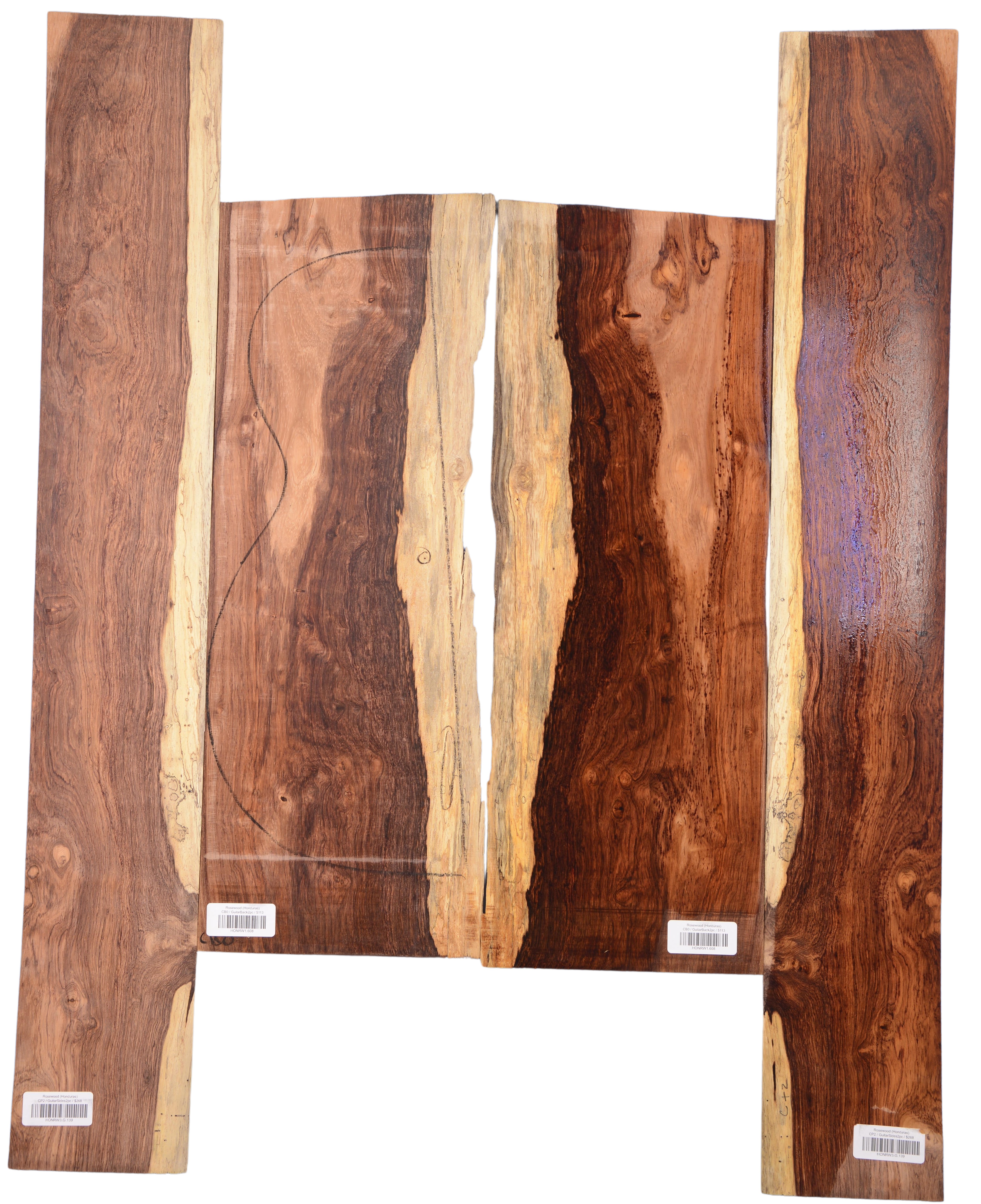 Rosewood (Honduras) GuitarSet4pcATC HONRW1.G.913