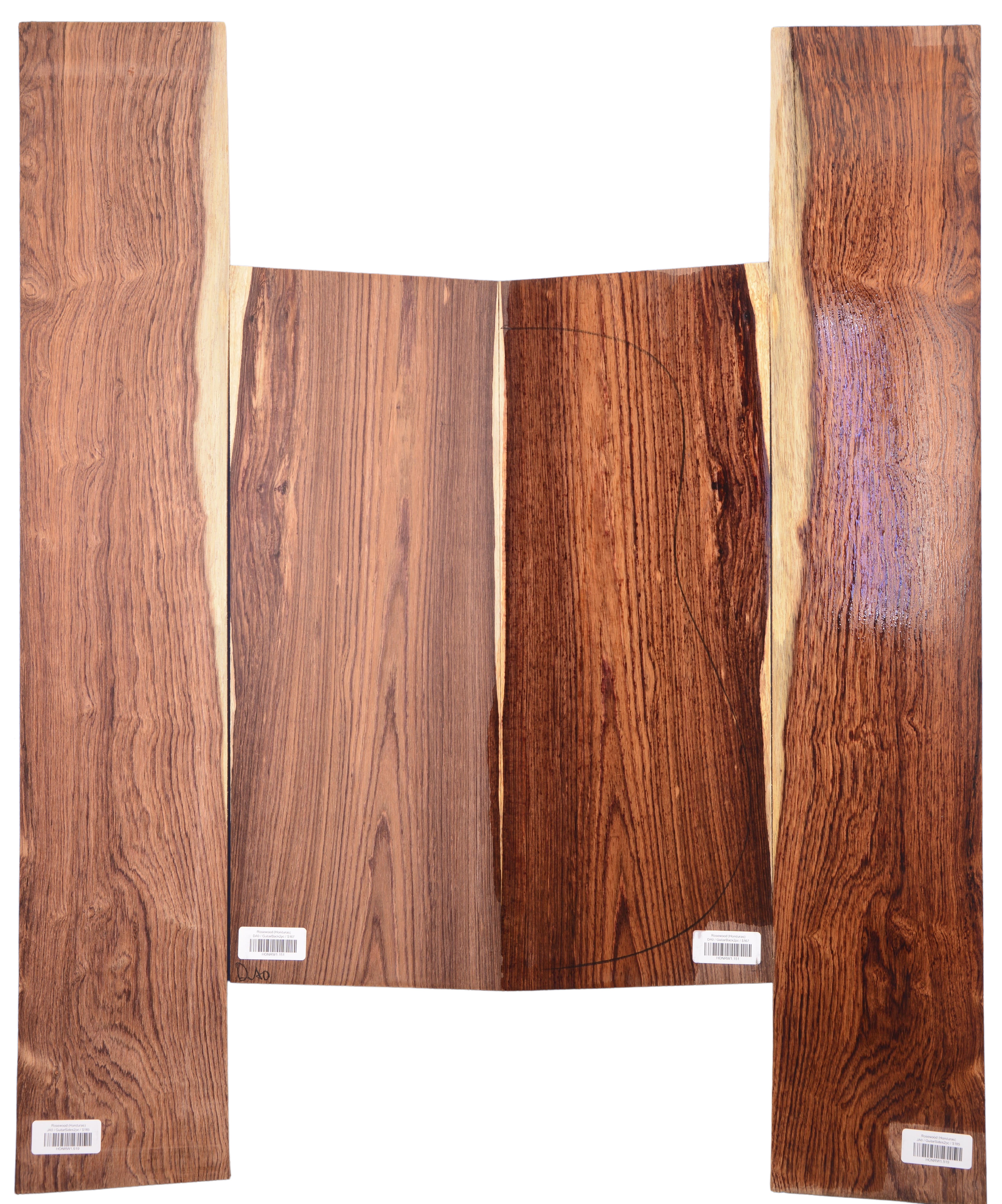Rosewood (Honduras) GuitarSet4pcATC HONRW1.G.932