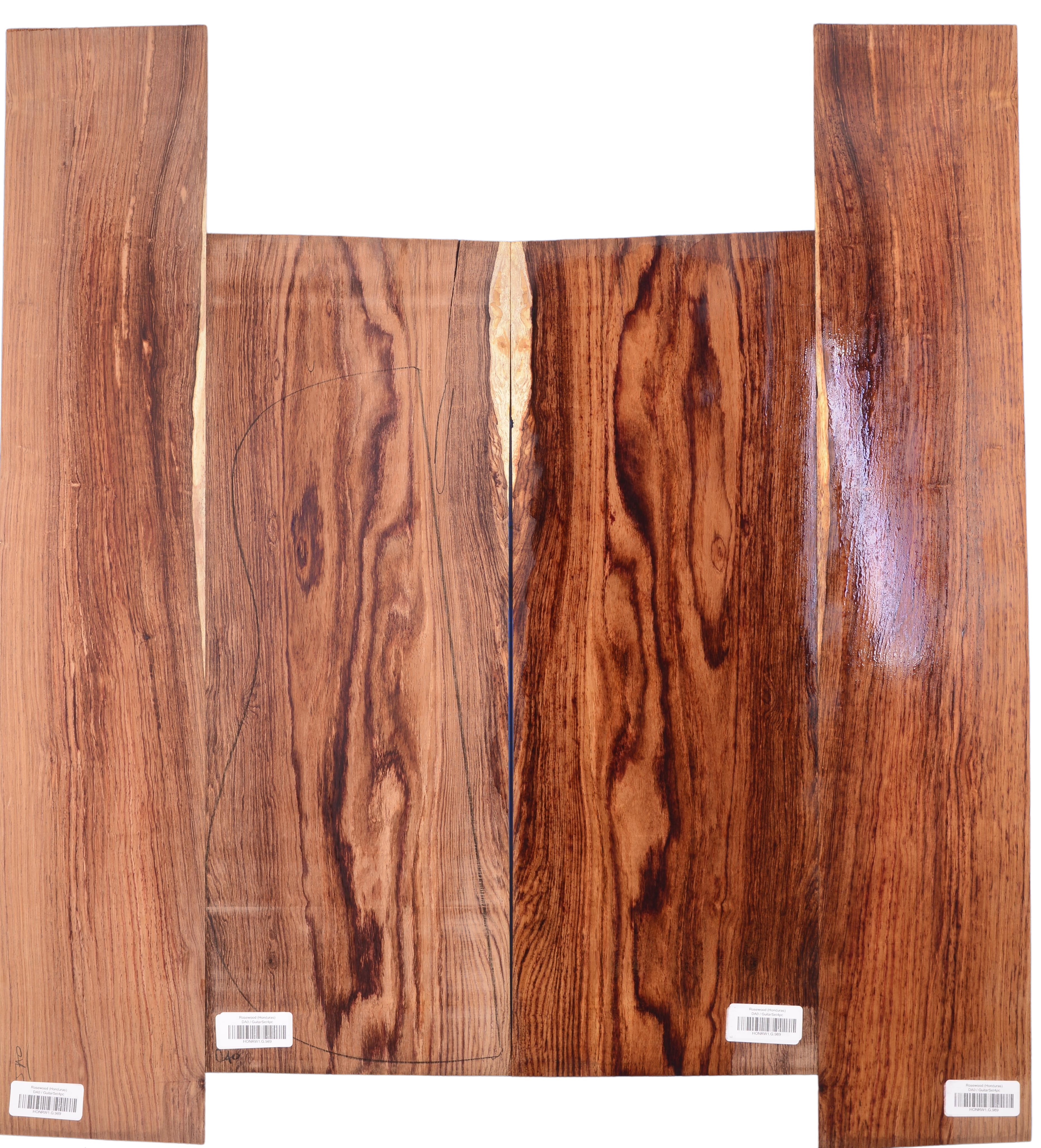 Rosewood (Honduras) GuitarSet4pcATC HONRW1.G.989