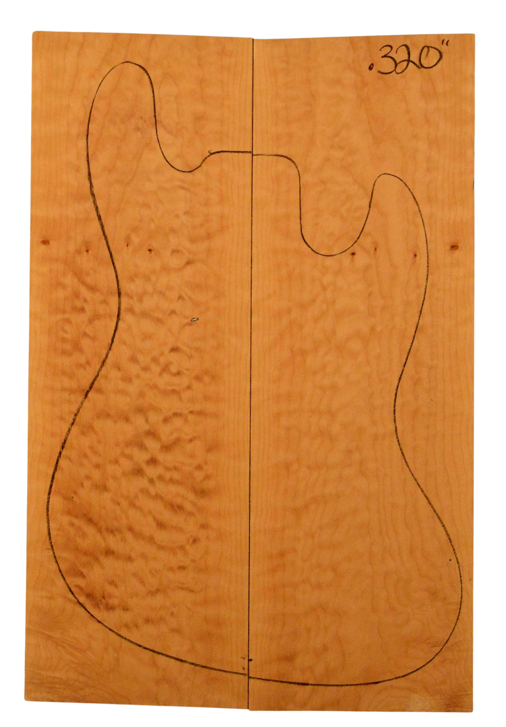 Maple (Big Leaf) GuitarSolidBodyTopATC L015805.G.002