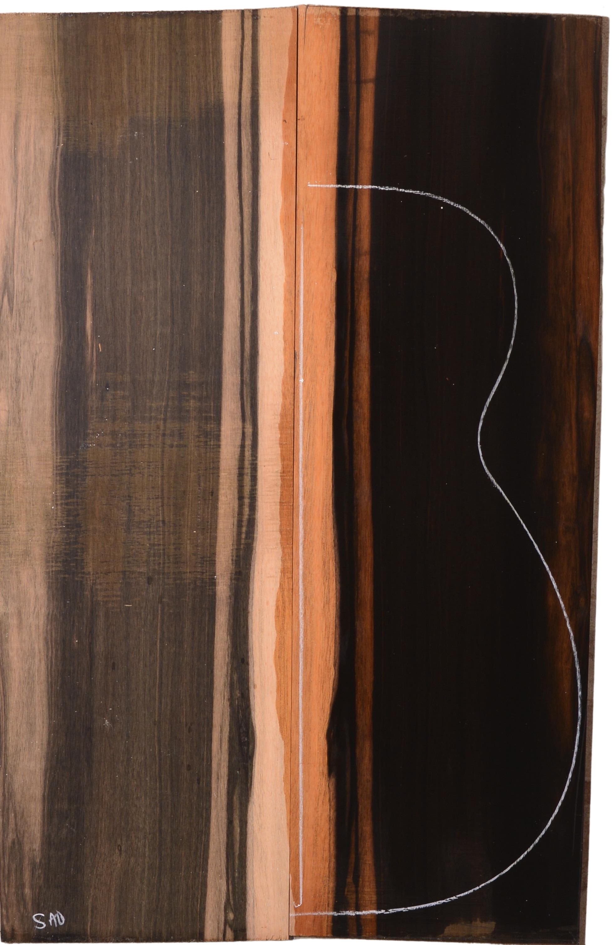 Ebony (Macassar) GuitarBack2pcATC L022977.G.023