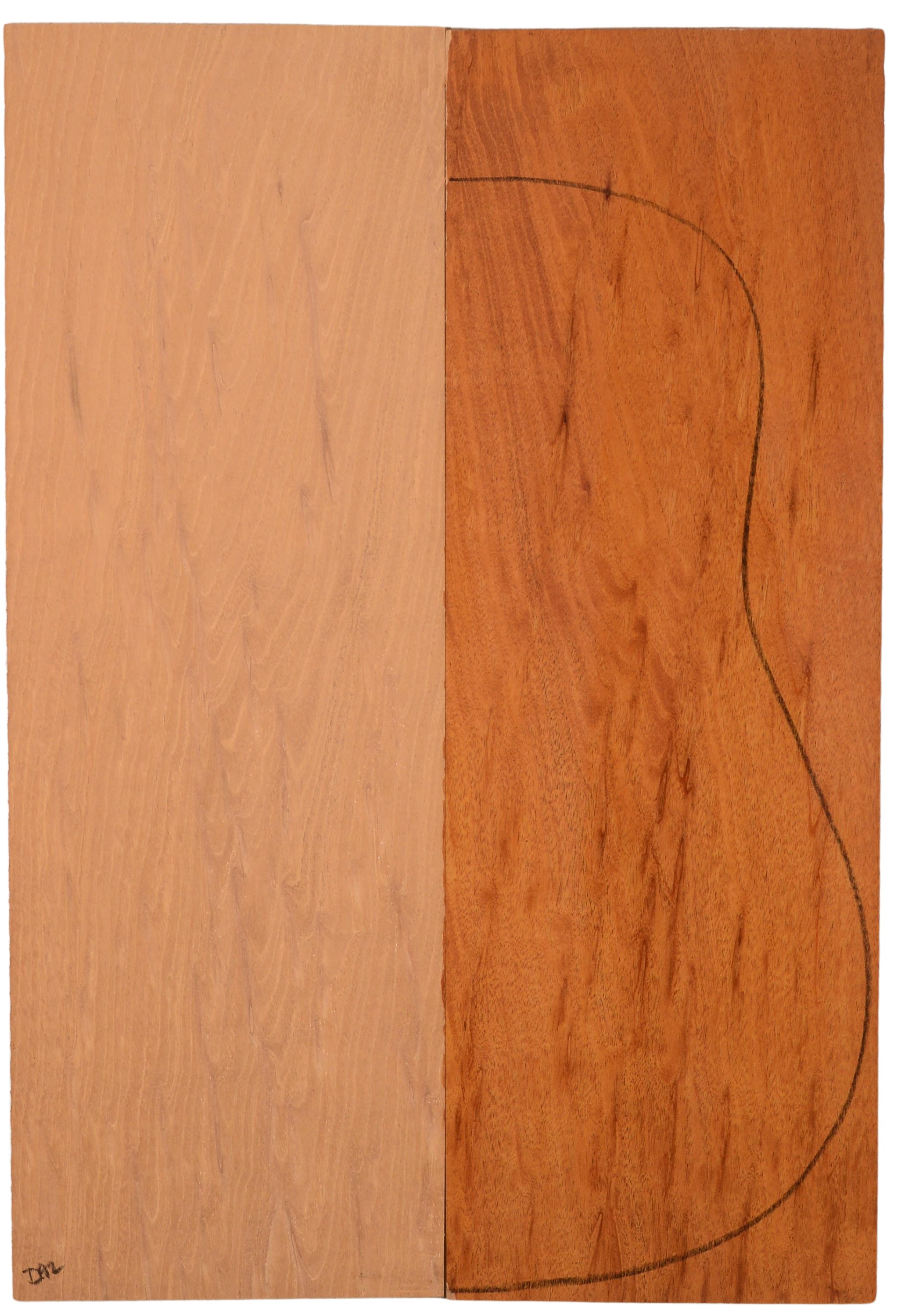 Mahogany (Genuine) GuitarBack2pcATC L022979.G.031