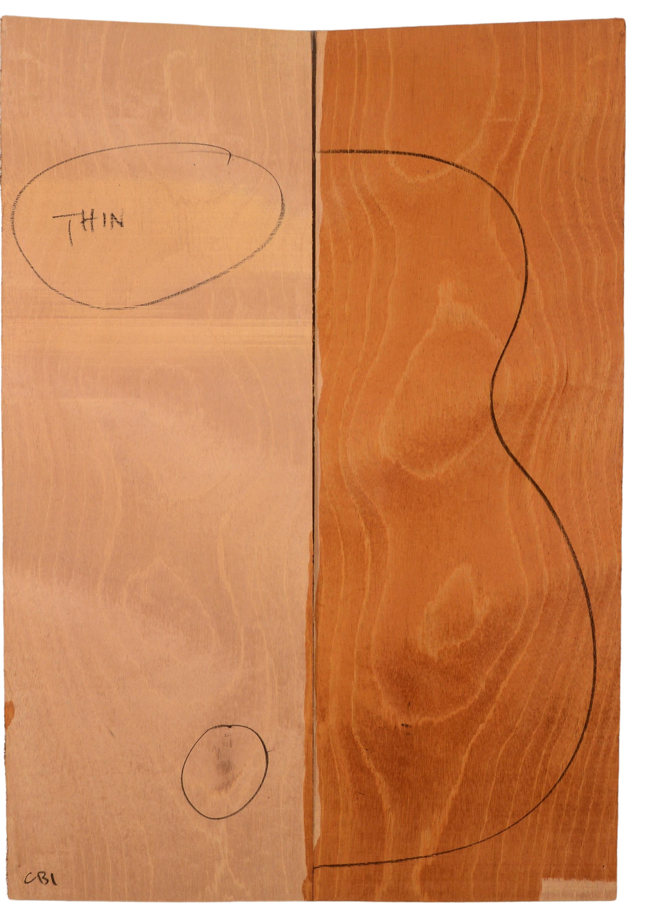 Mahogany (Genuine) GuitarBack2pcATC L022979.G.094