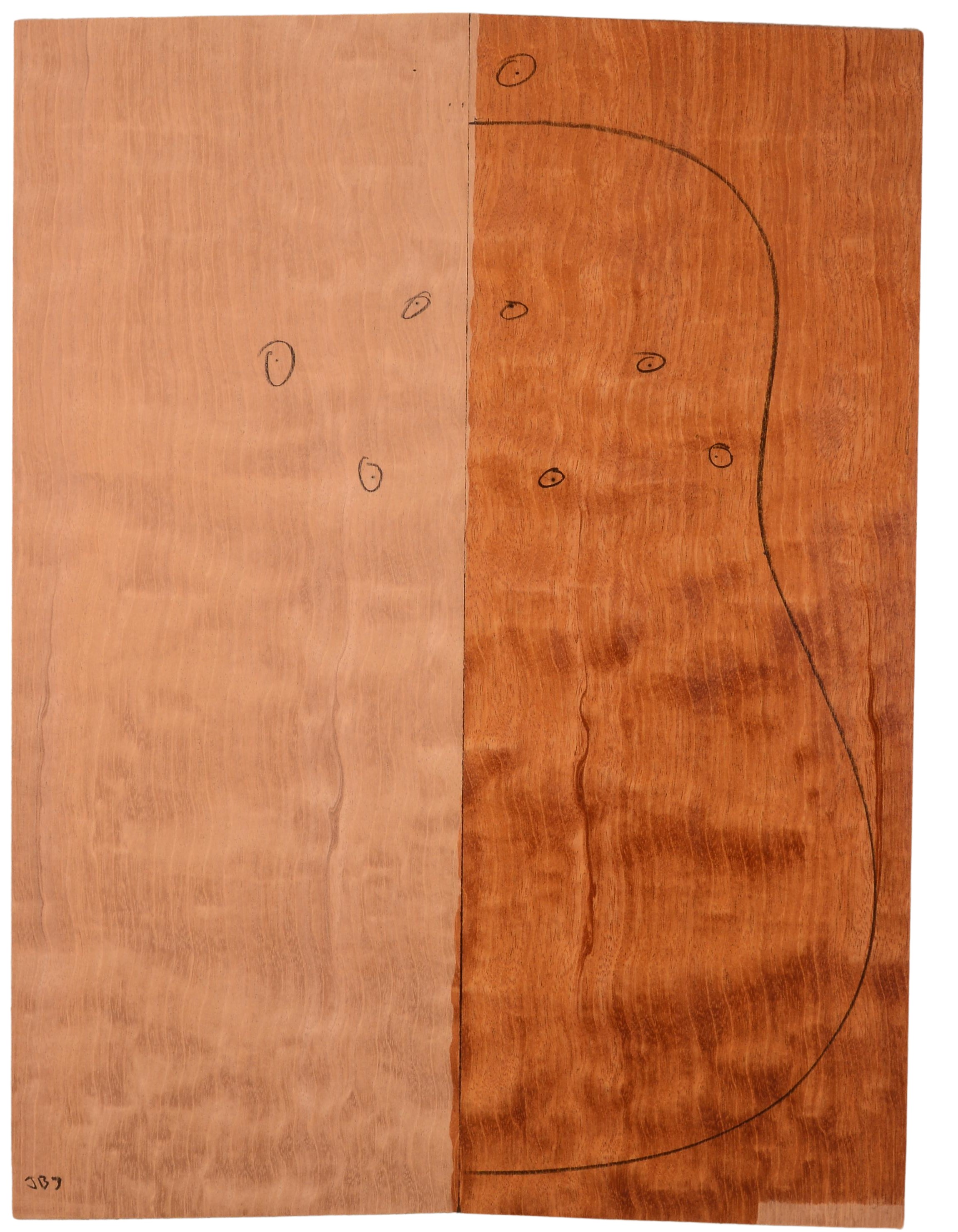 Mahogany (Genuine) GuitarBack2pcATC L022979.G.097