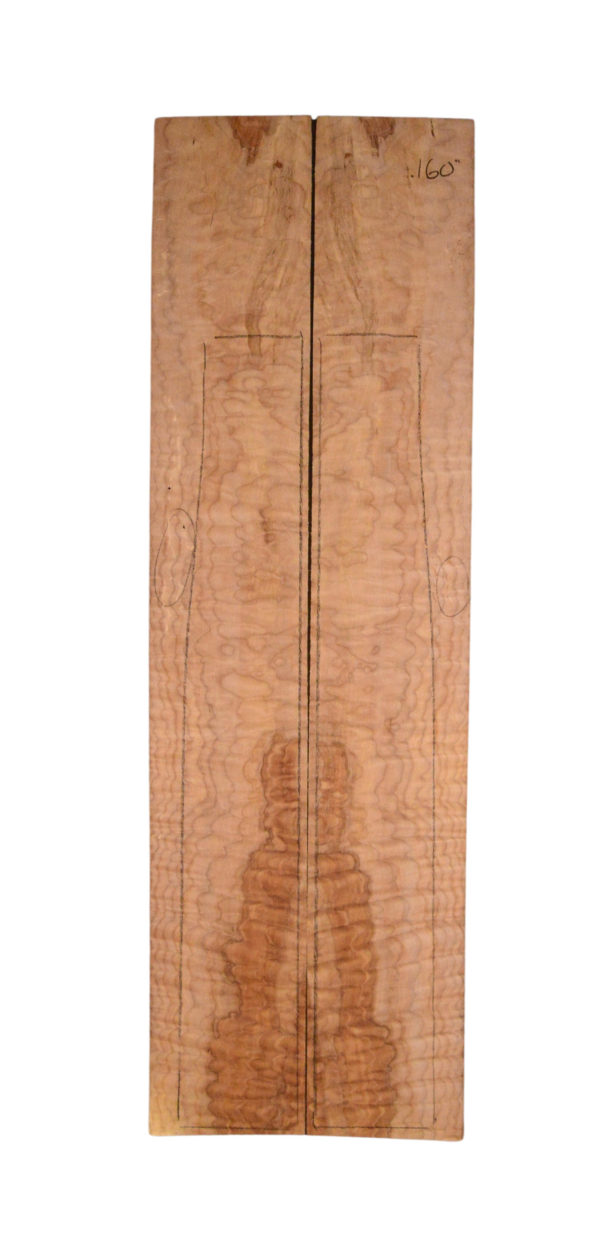 Maple (Big Leaf) GuitarSides2pcATC L020978.G.008