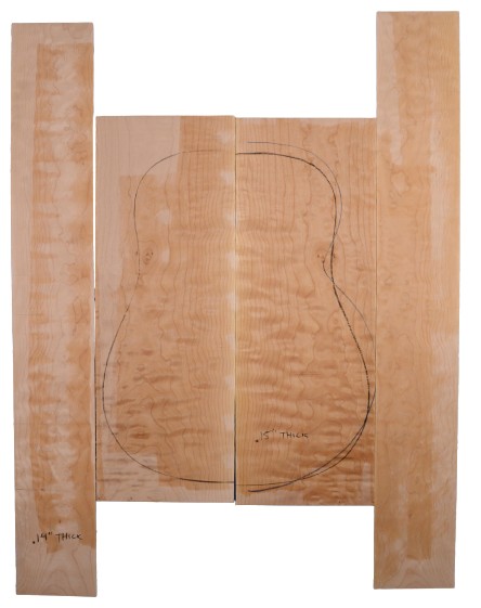 Maple (Big Leaf) GuitarSet4pcATC L20082.G.038