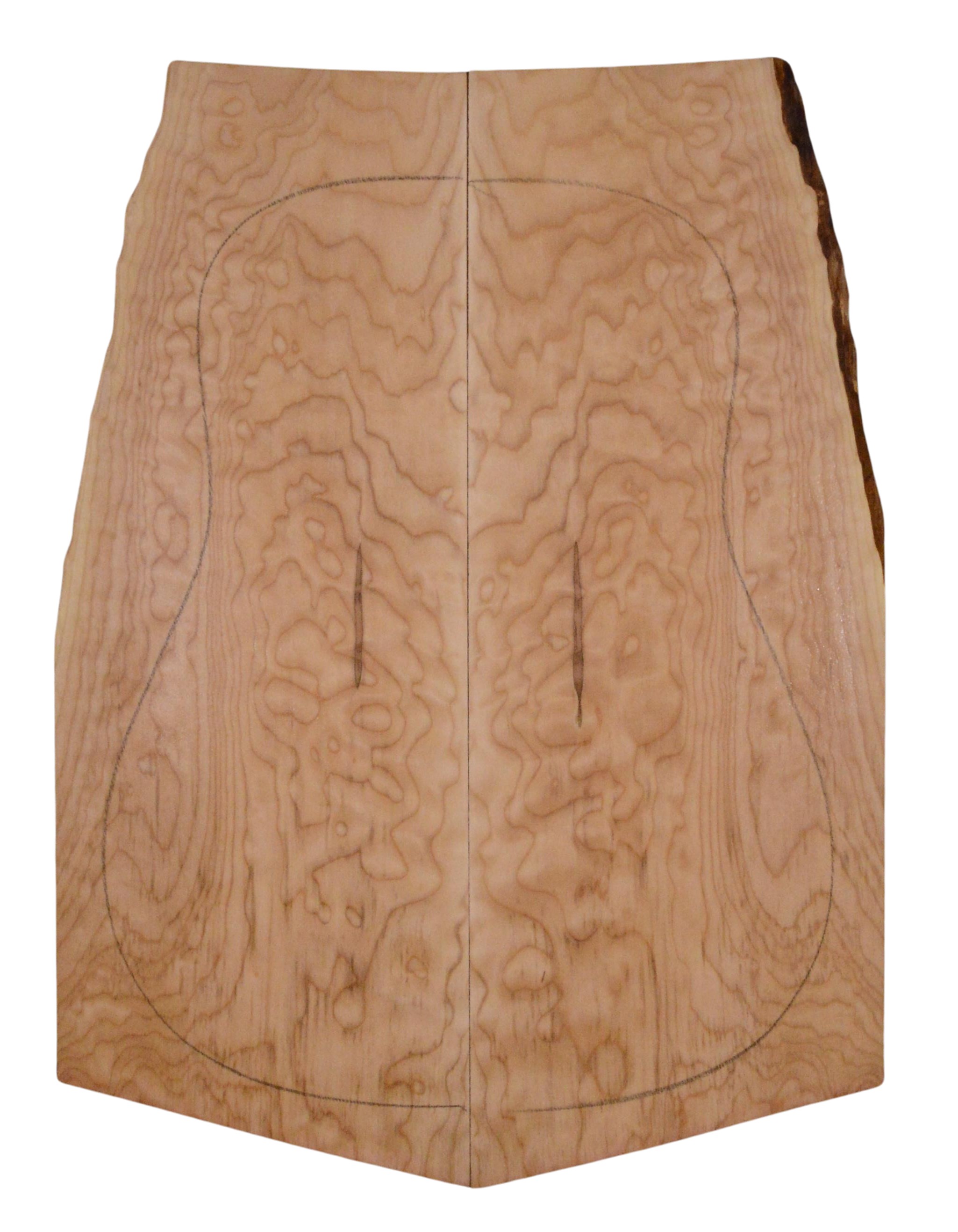 Maple (Big Leaf) GuitarBack2pcATC M3986.G.007