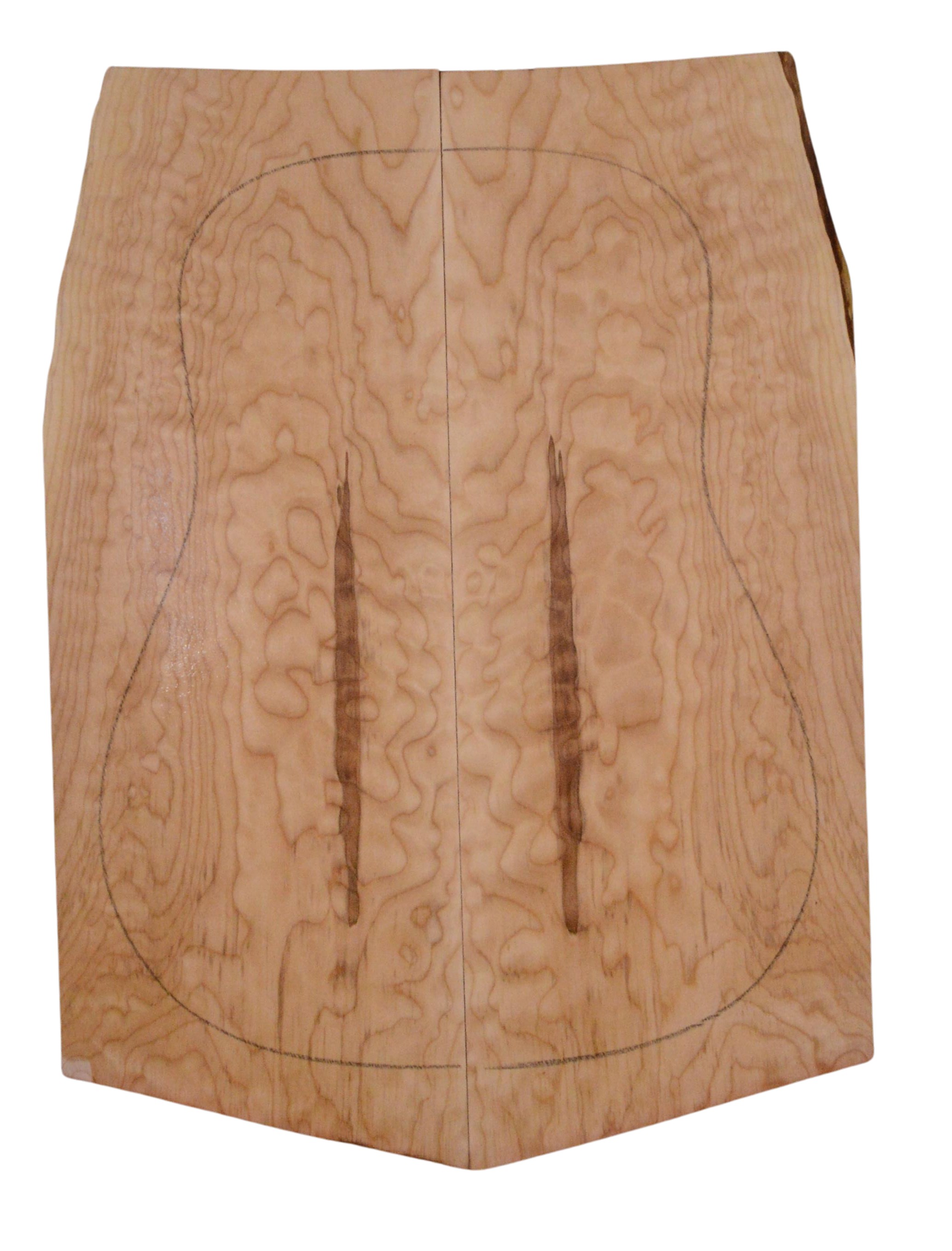 Maple (Big Leaf) GuitarBack2pcATC M3986.G.008