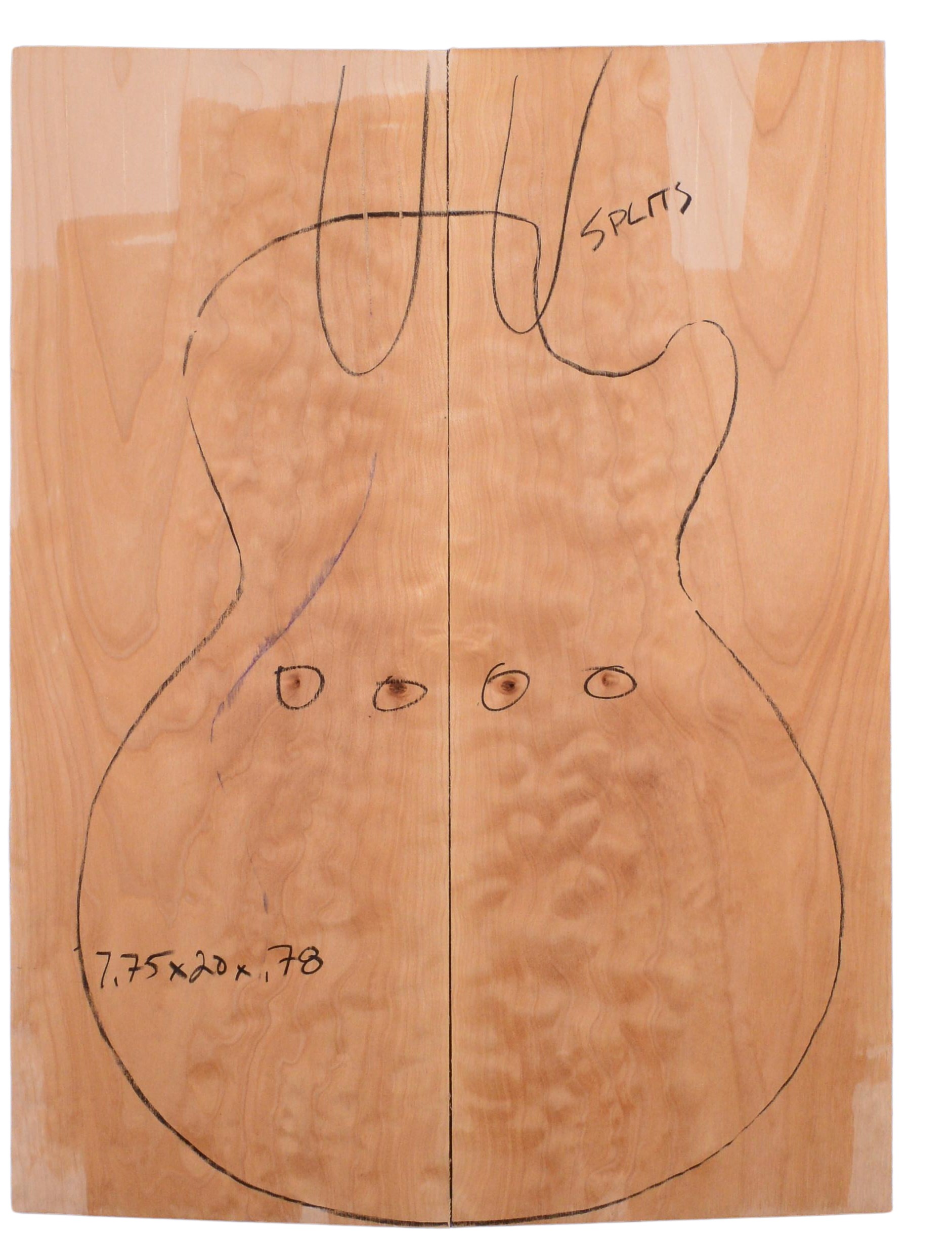 Maple (Big Leaf) GuitarSolidBodyTopATC L20082.G.057