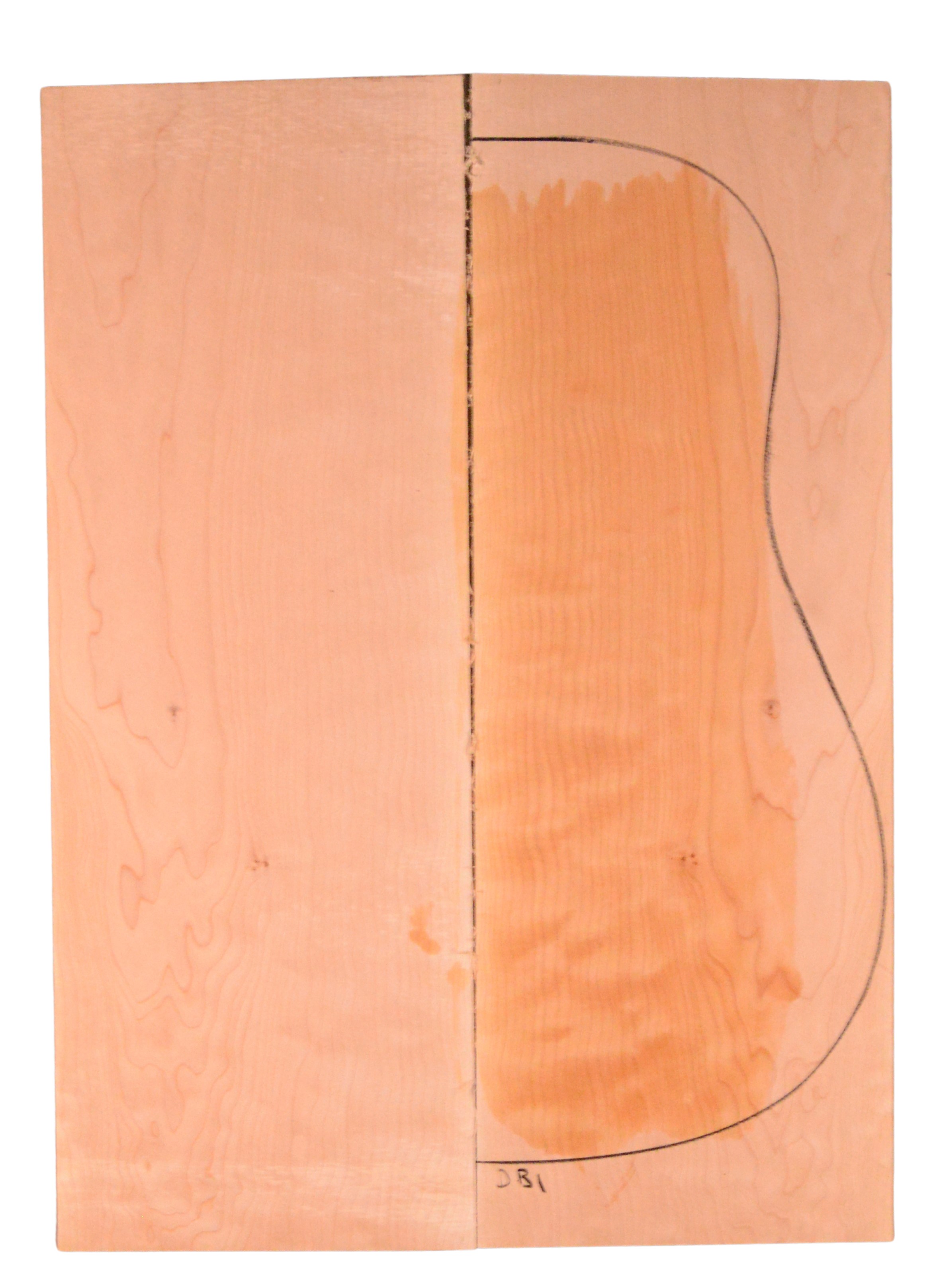 Maple (Big Leaf) GuitarBack2pcATC M2843.G.037
