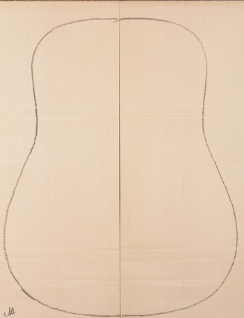 Spruce (European) GuitarSoundboardATC EUTOPS1.G.241